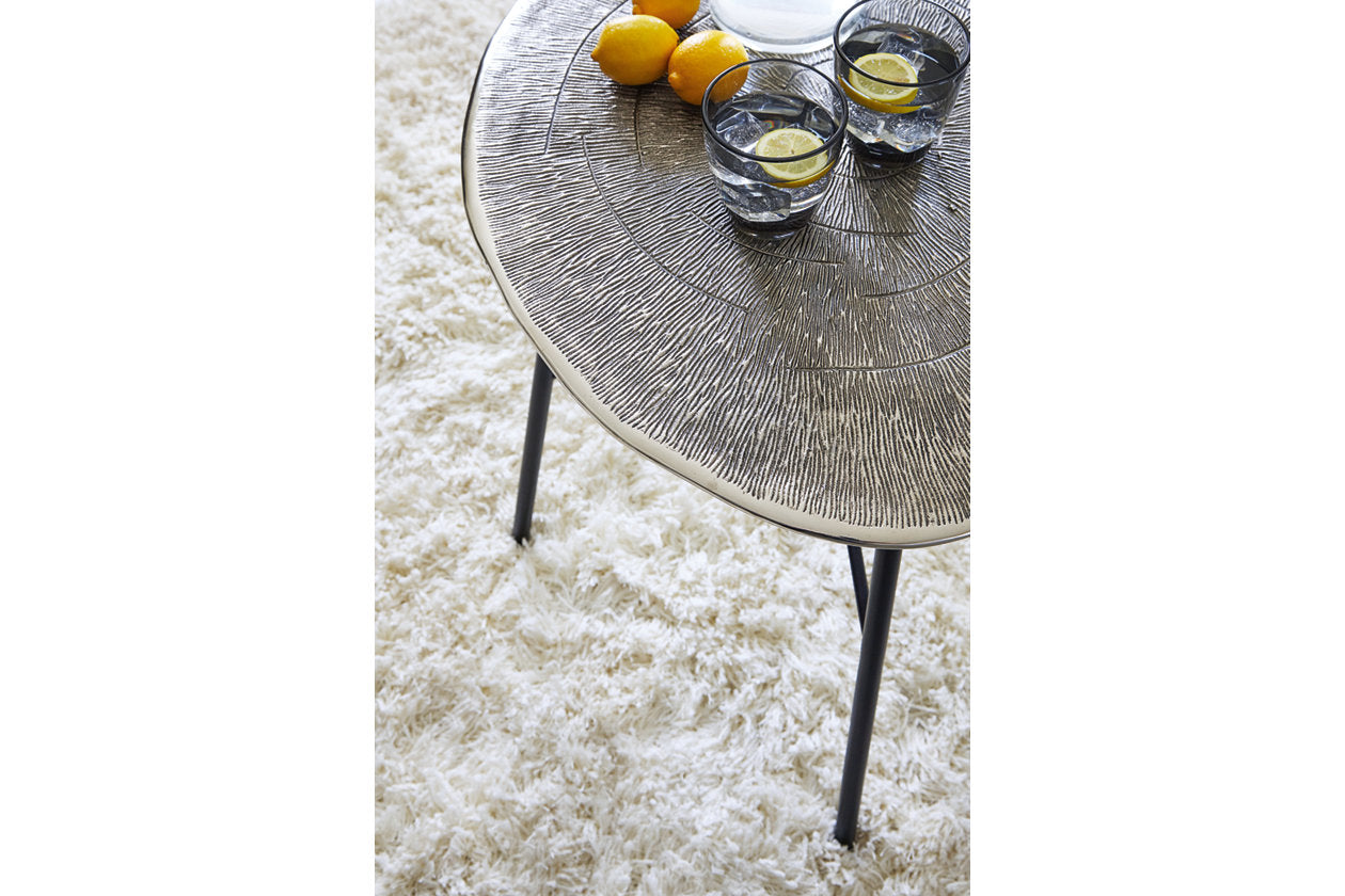 Laverford Chrome/Black End Table - T836-6 - Luna Furniture - Dallas Store