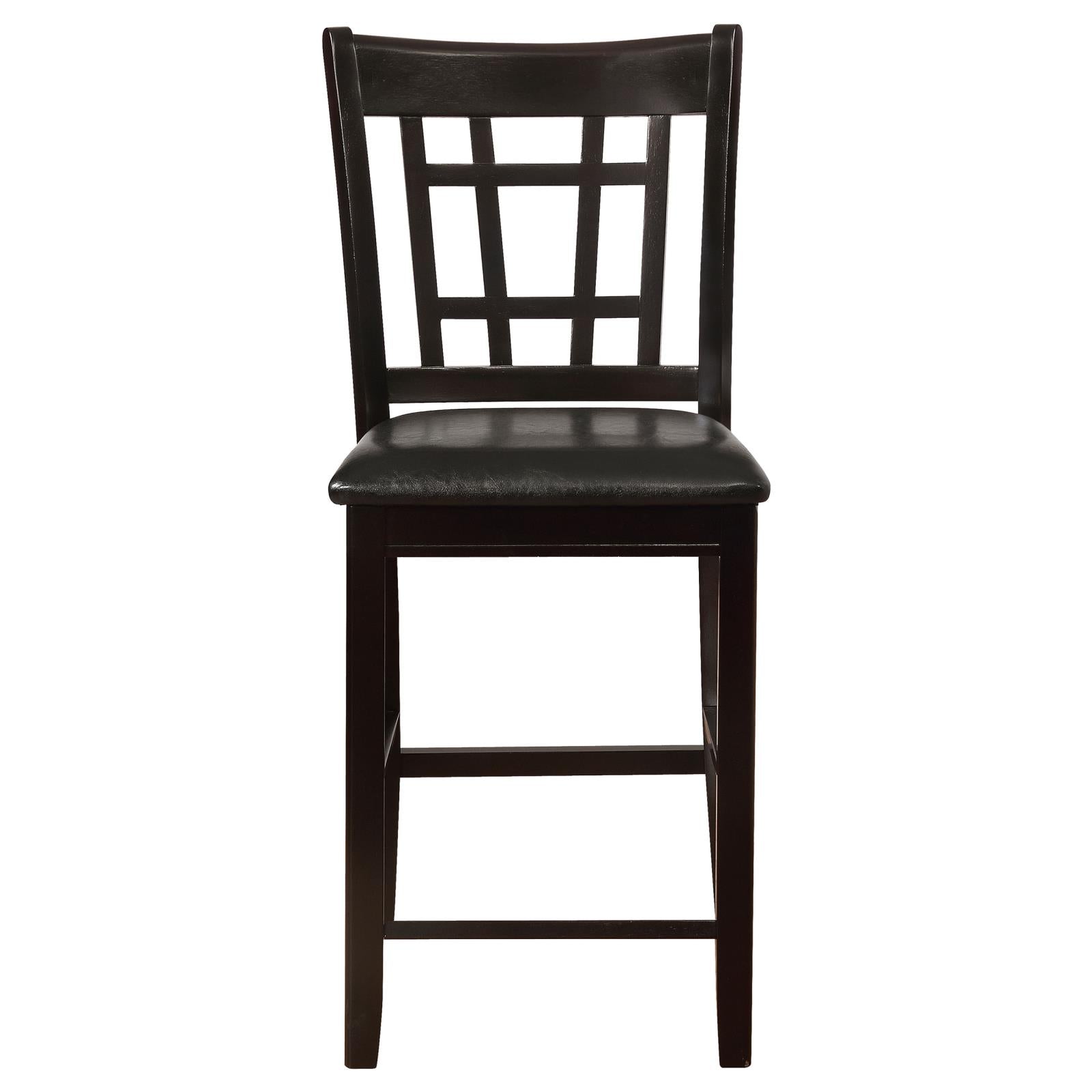 Lavon Black/Espresso Upholstered Counter Height Stools, Set of 2 - 102889 - Luna Furniture - Dallas Store