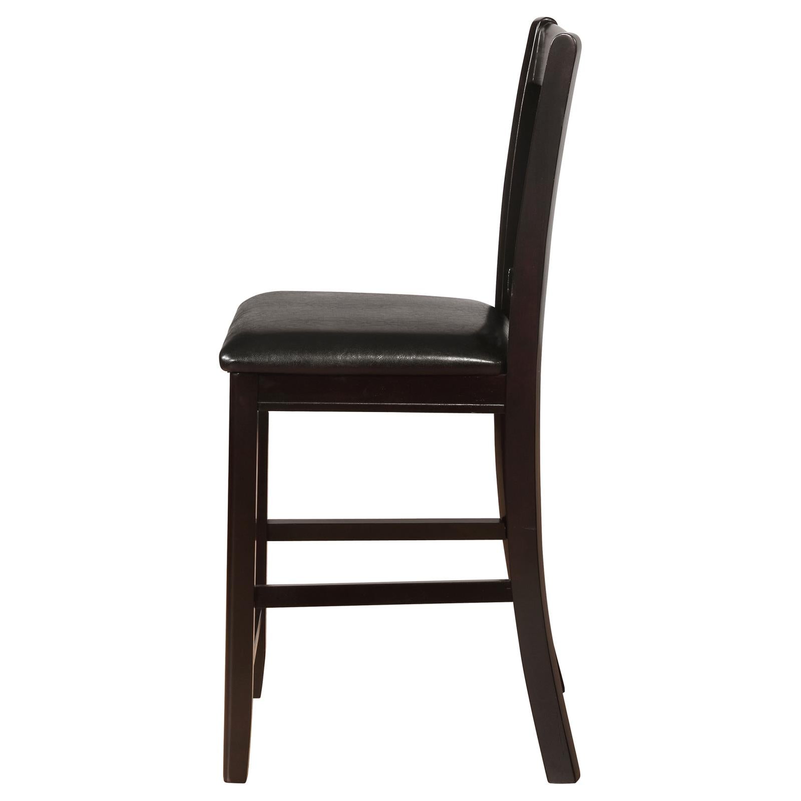 Lavon Black/Espresso Upholstered Counter Height Stools, Set of 2 - 102889 - Luna Furniture - Dallas Store