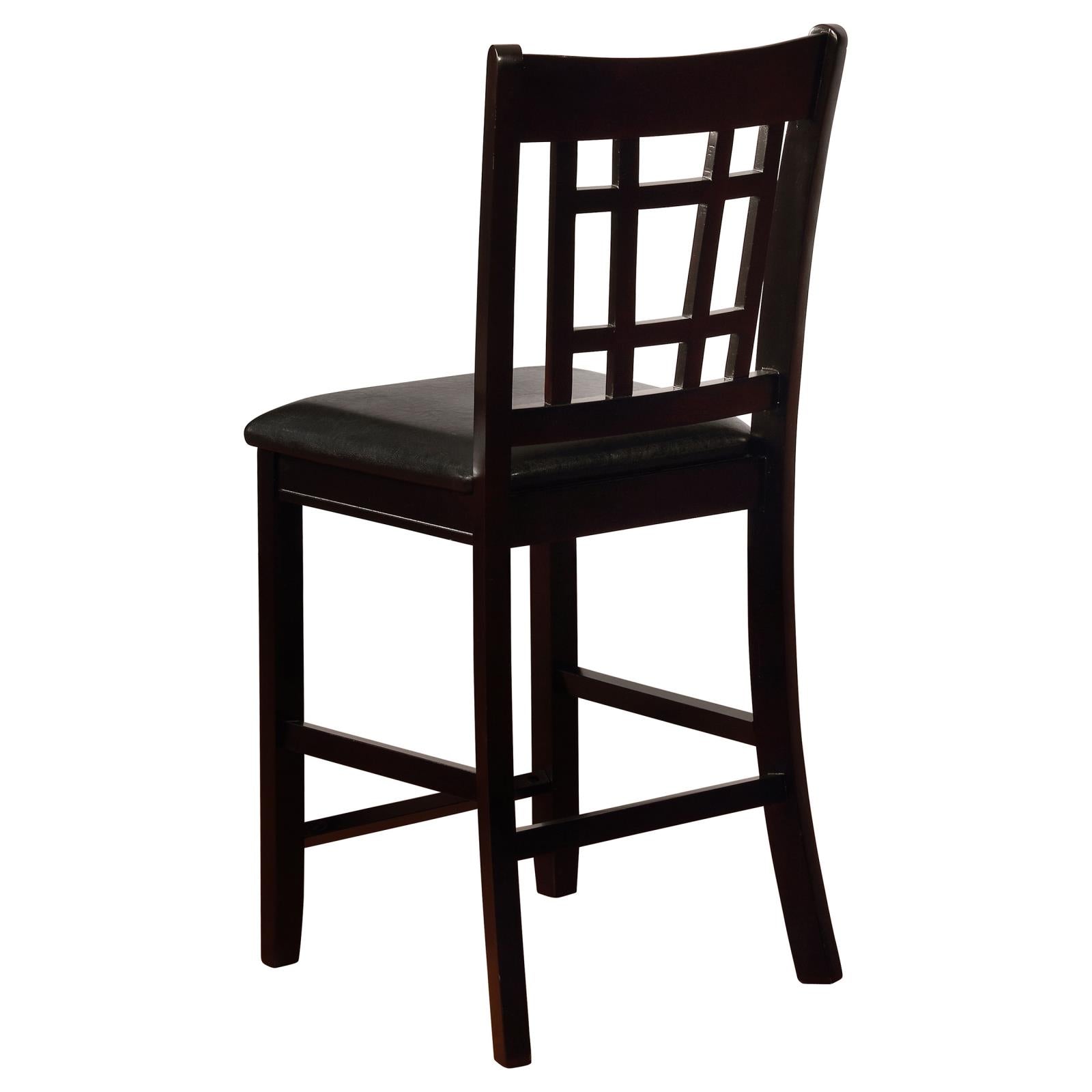 Lavon Black/Espresso Upholstered Counter Height Stools, Set of 2 - 102889 - Luna Furniture - Dallas Store
