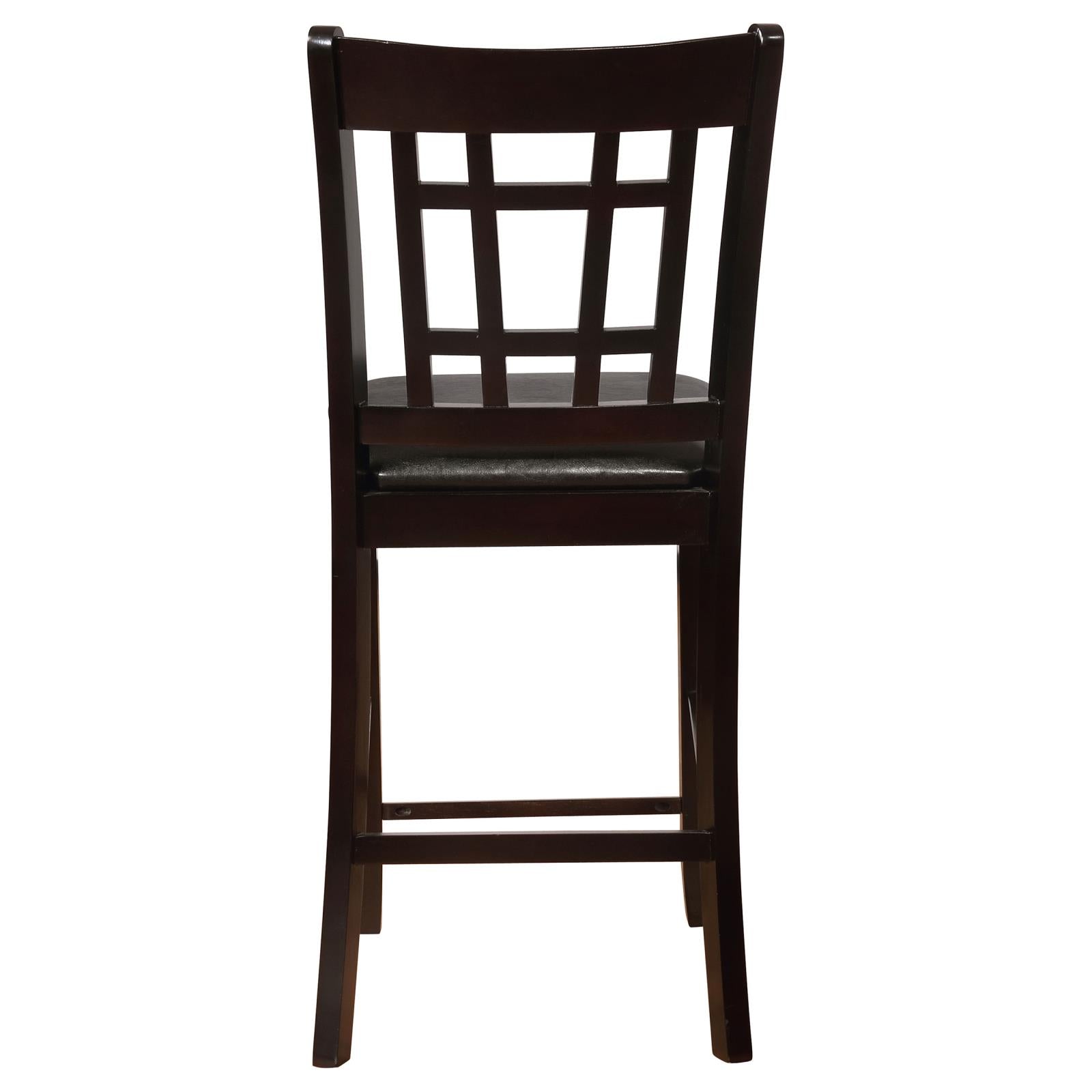 Lavon Black/Espresso Upholstered Counter Height Stools, Set of 2 - 102889 - Luna Furniture - Dallas Store