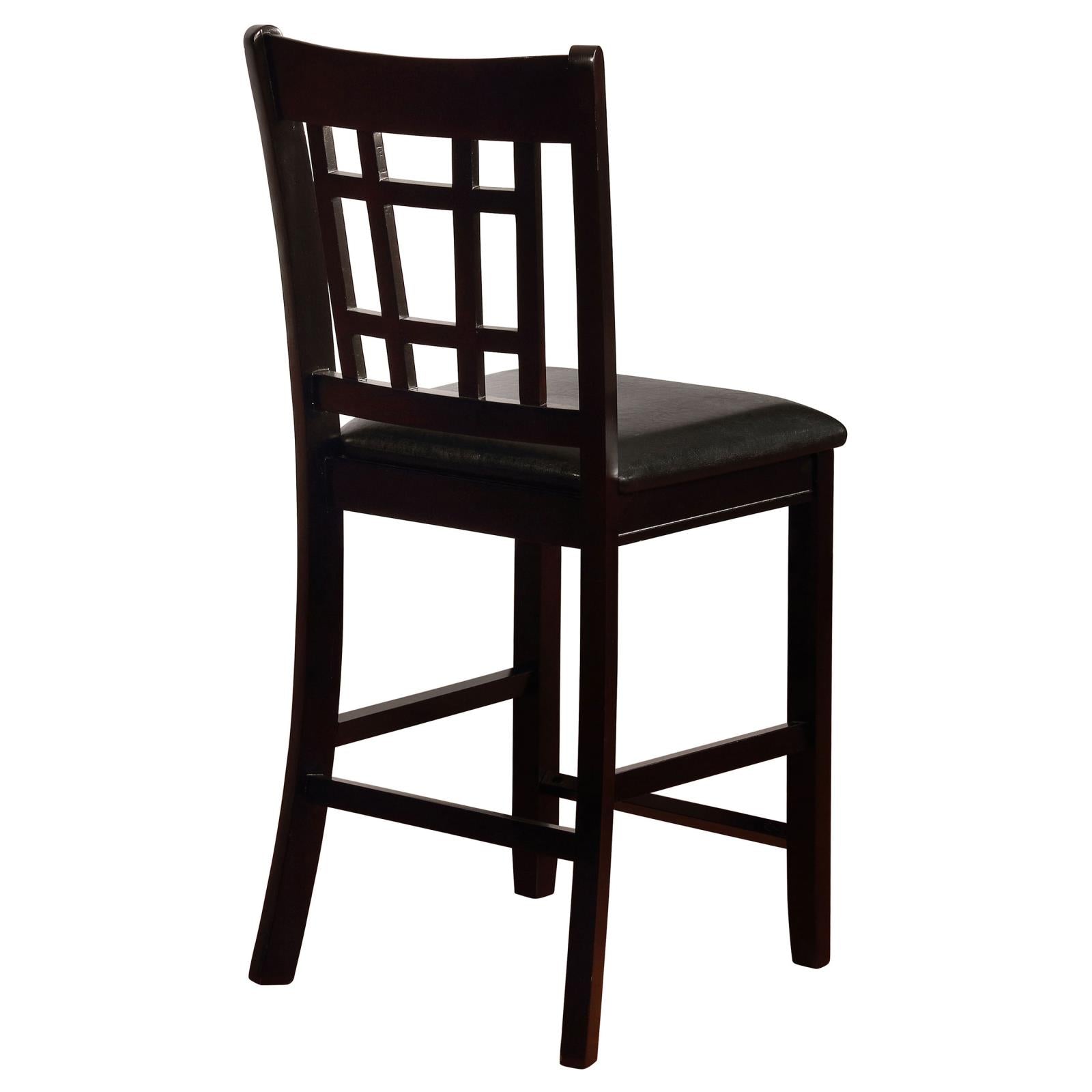 Lavon Black/Espresso Upholstered Counter Height Stools, Set of 2 - 102889 - Luna Furniture - Dallas Store