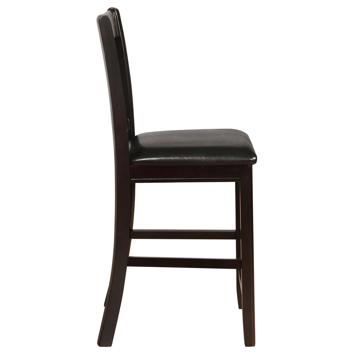 Lavon Black/Espresso Upholstered Counter Height Stools, Set of 2 - 102889 - Luna Furniture - Dallas Store