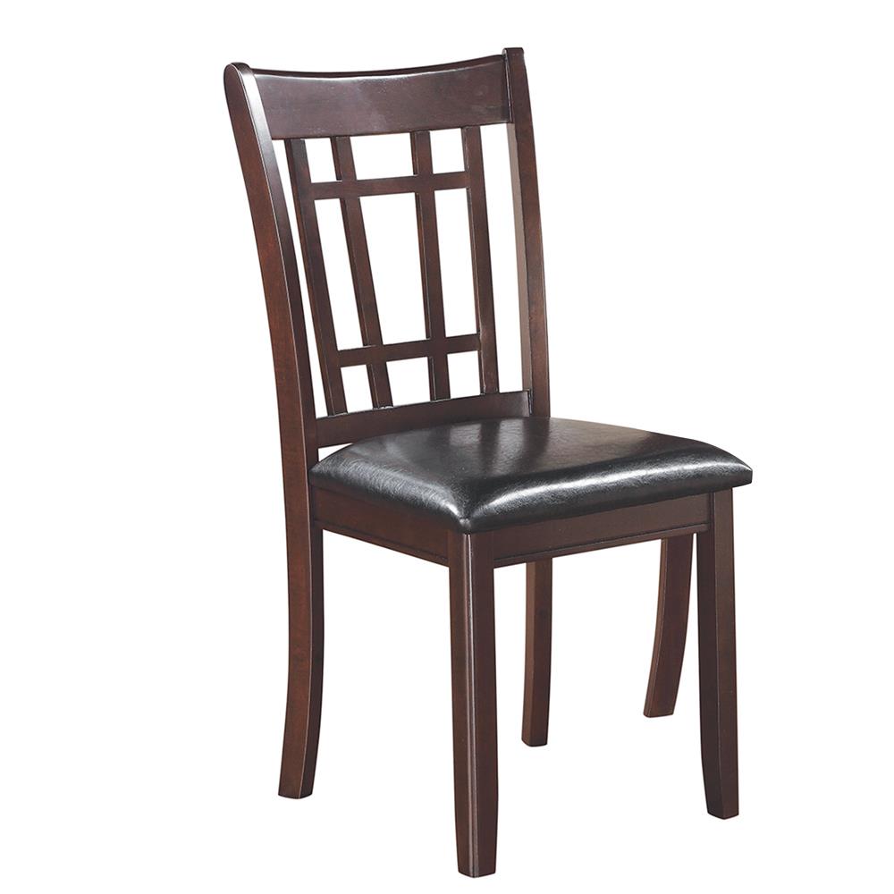 Lavon Espresso/Black Padded Dining Side Chairs, Set of 2 - 102672 - Luna Furniture - Dallas Store