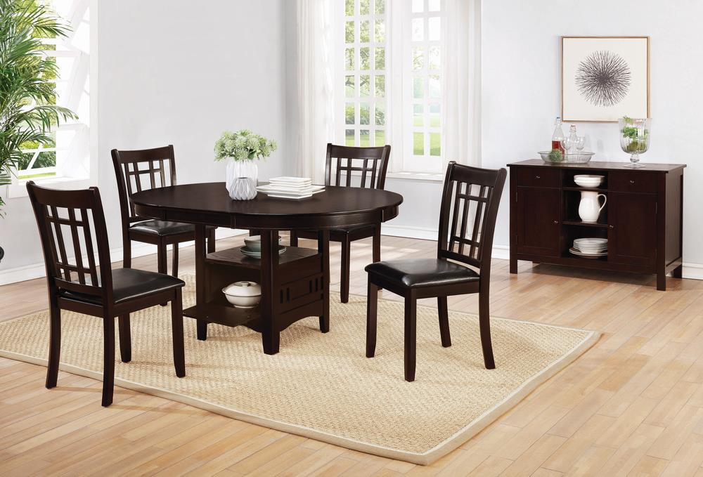 Lavon Espresso/Black Padded Dining Side Chairs, Set of 2 - 102672 - Luna Furniture - Dallas Store