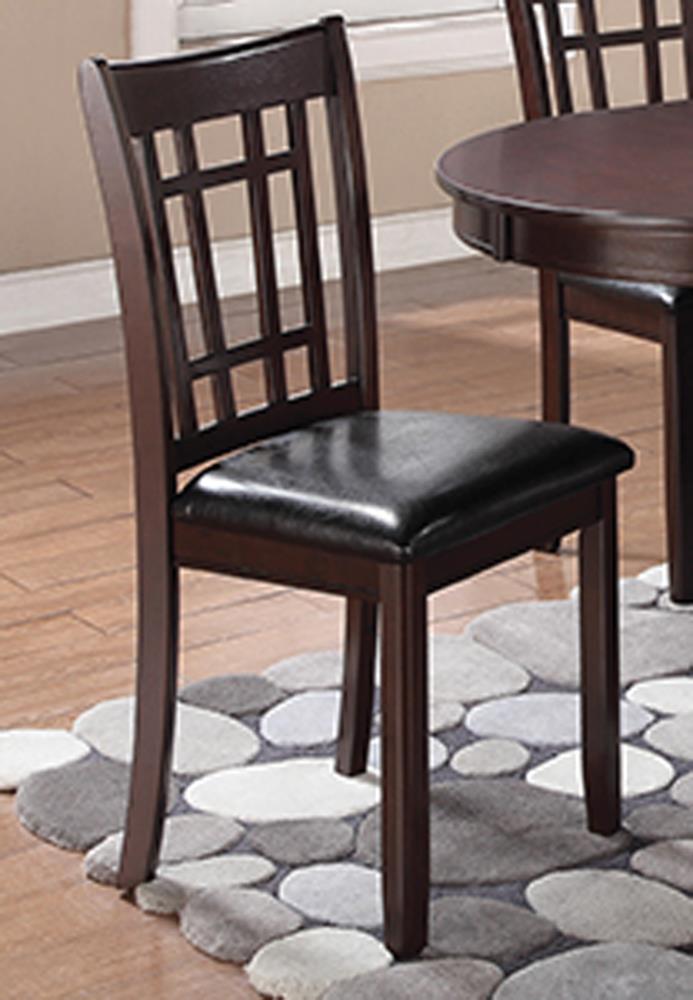 Lavon Espresso/Black Padded Dining Side Chairs, Set of 2 - 102672 - Luna Furniture - Dallas Store