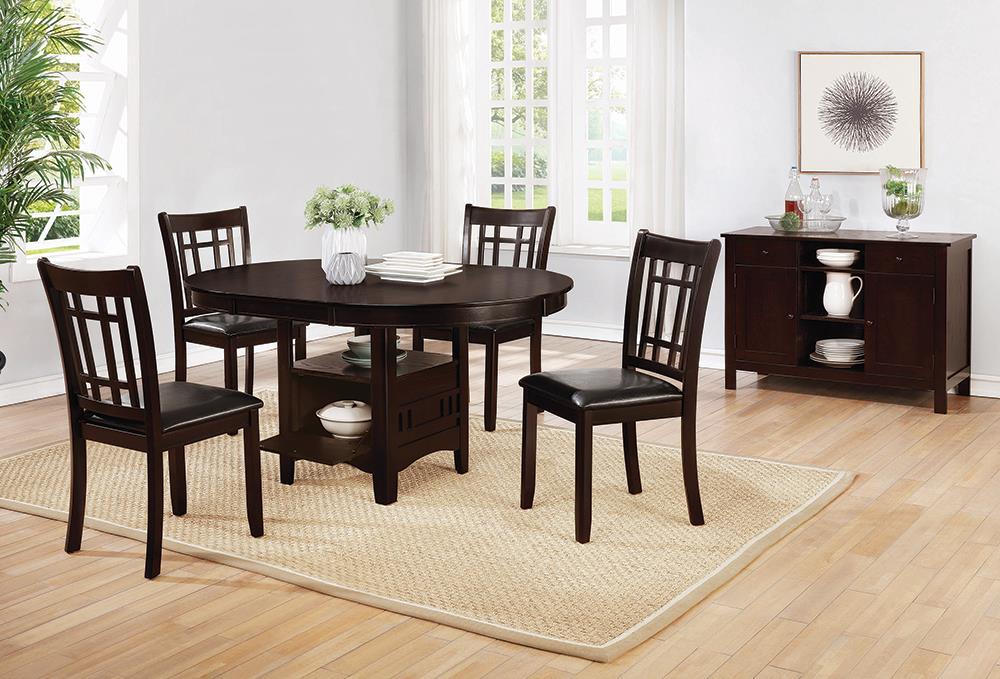 Lavon Espresso Dining Table with Storage - 102671 - Luna Furniture - Dallas Store