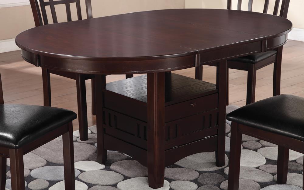 Lavon Espresso Dining Table with Storage - 102671 - Luna Furniture - Dallas Store