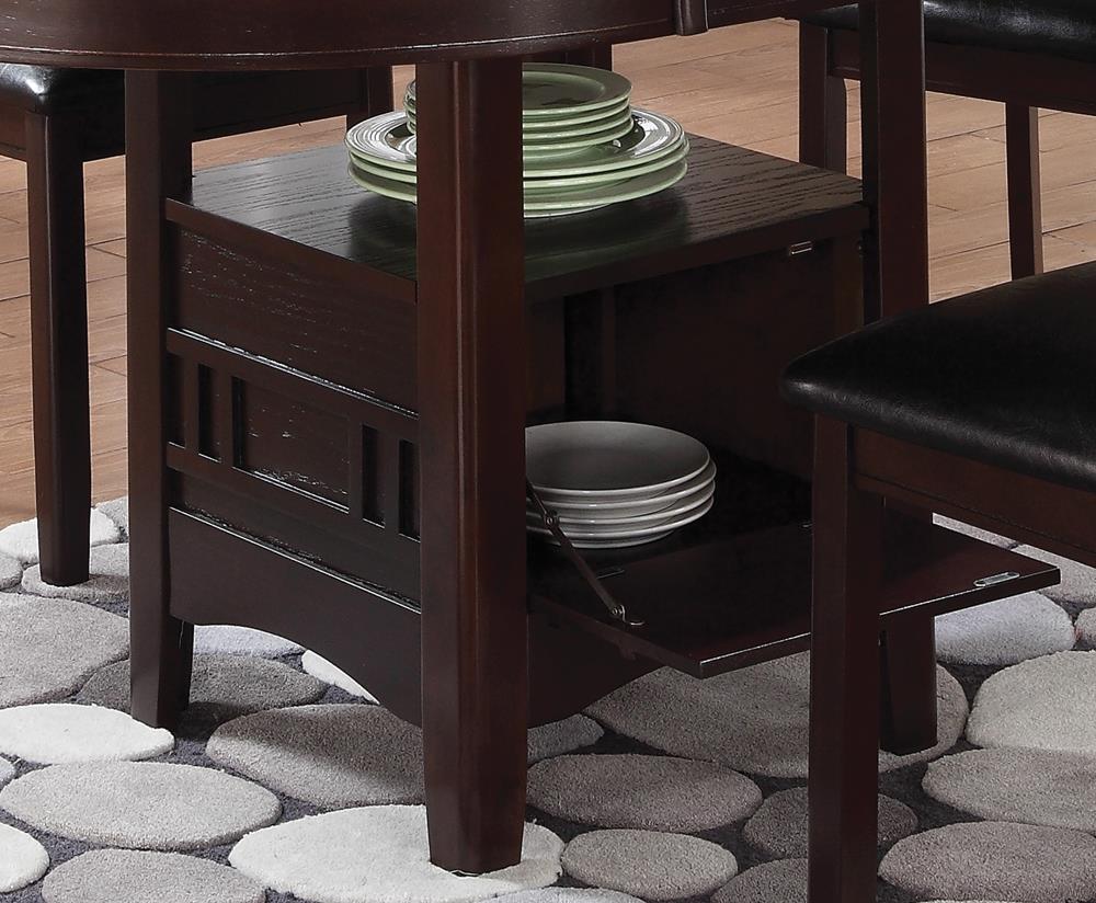Lavon Espresso Dining Table with Storage - 102671 - Luna Furniture - Dallas Store