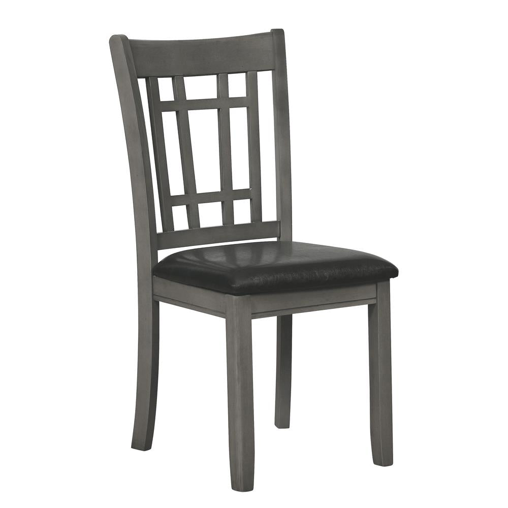 Lavon Espresso/Medium Gray Padded Dining Side Chairs, Set of 2 - 108212 - Luna Furniture - Dallas Store