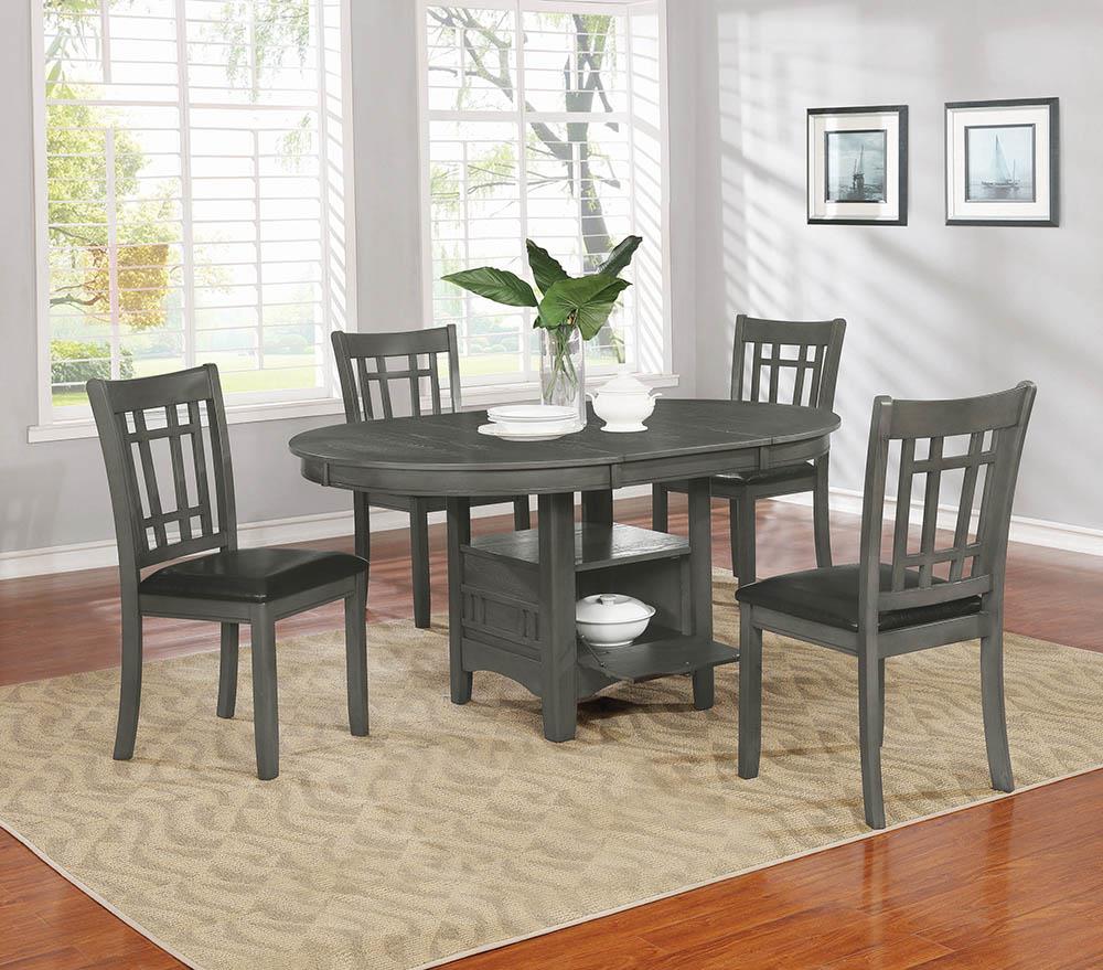 Lavon Espresso/Medium Gray Padded Dining Side Chairs, Set of 2 - 108212 - Luna Furniture - Dallas Store