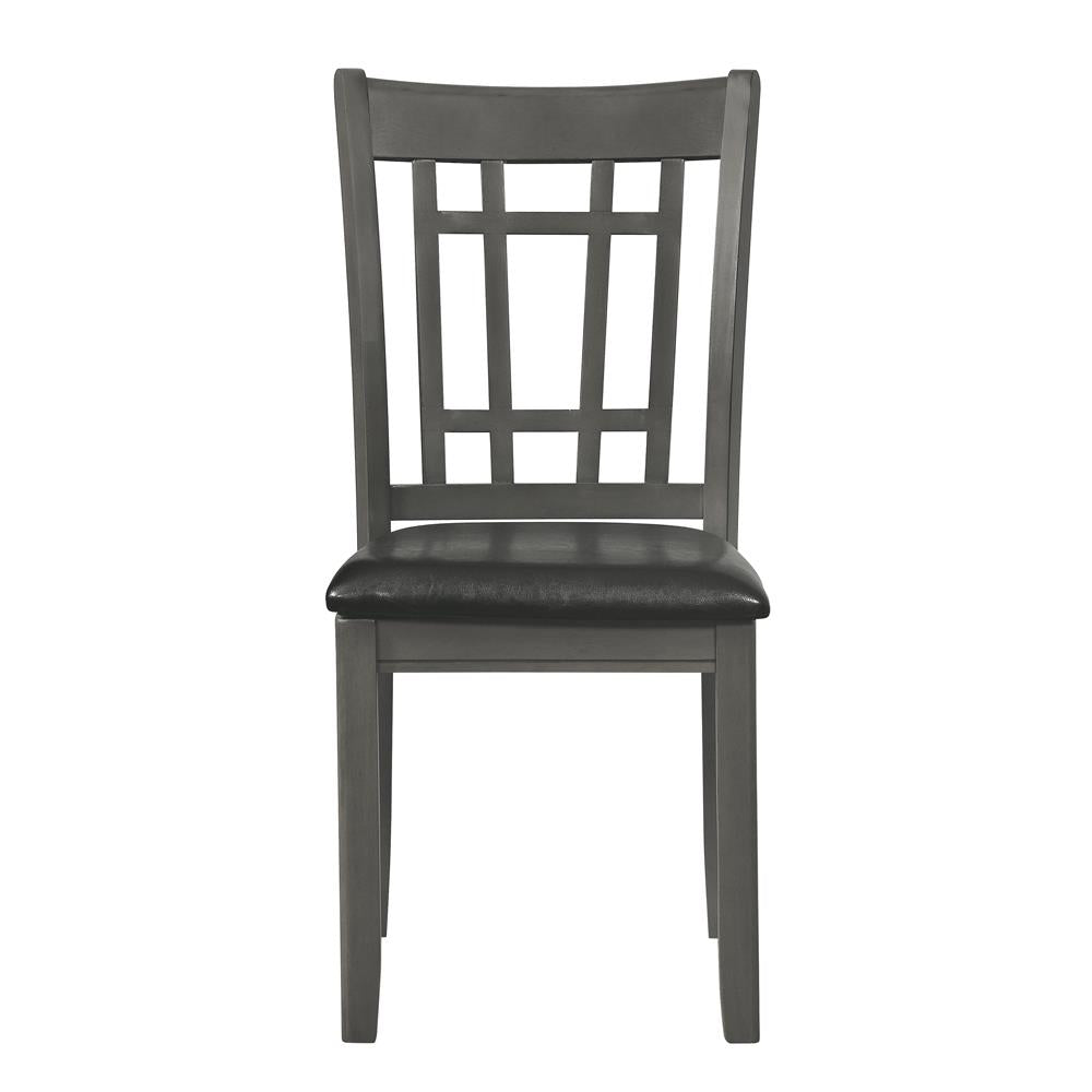Lavon Espresso/Medium Gray Padded Dining Side Chairs, Set of 2 - 108212 - Luna Furniture - Dallas Store