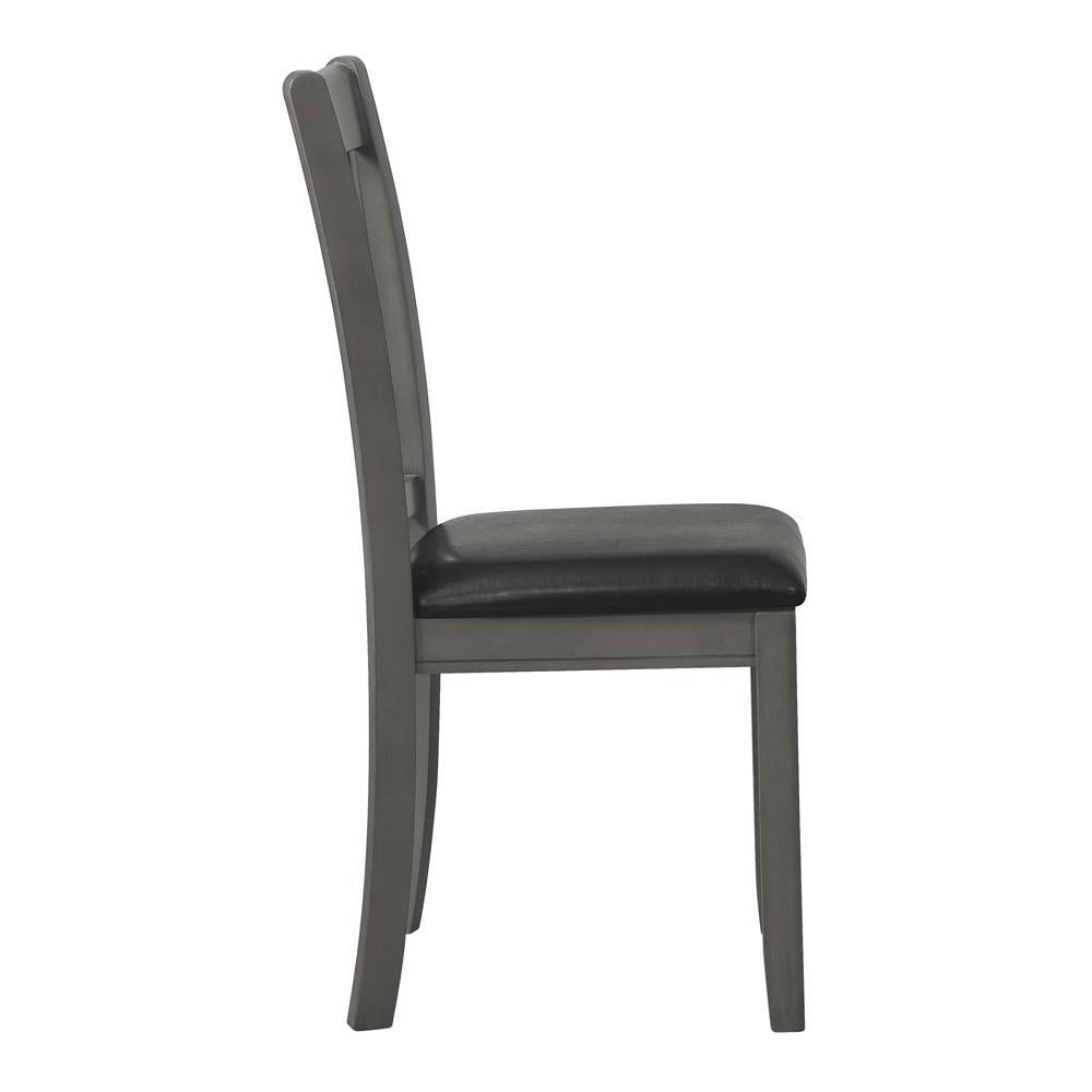 Lavon Espresso/Medium Gray Padded Dining Side Chairs, Set of 2 - 108212 - Luna Furniture - Dallas Store