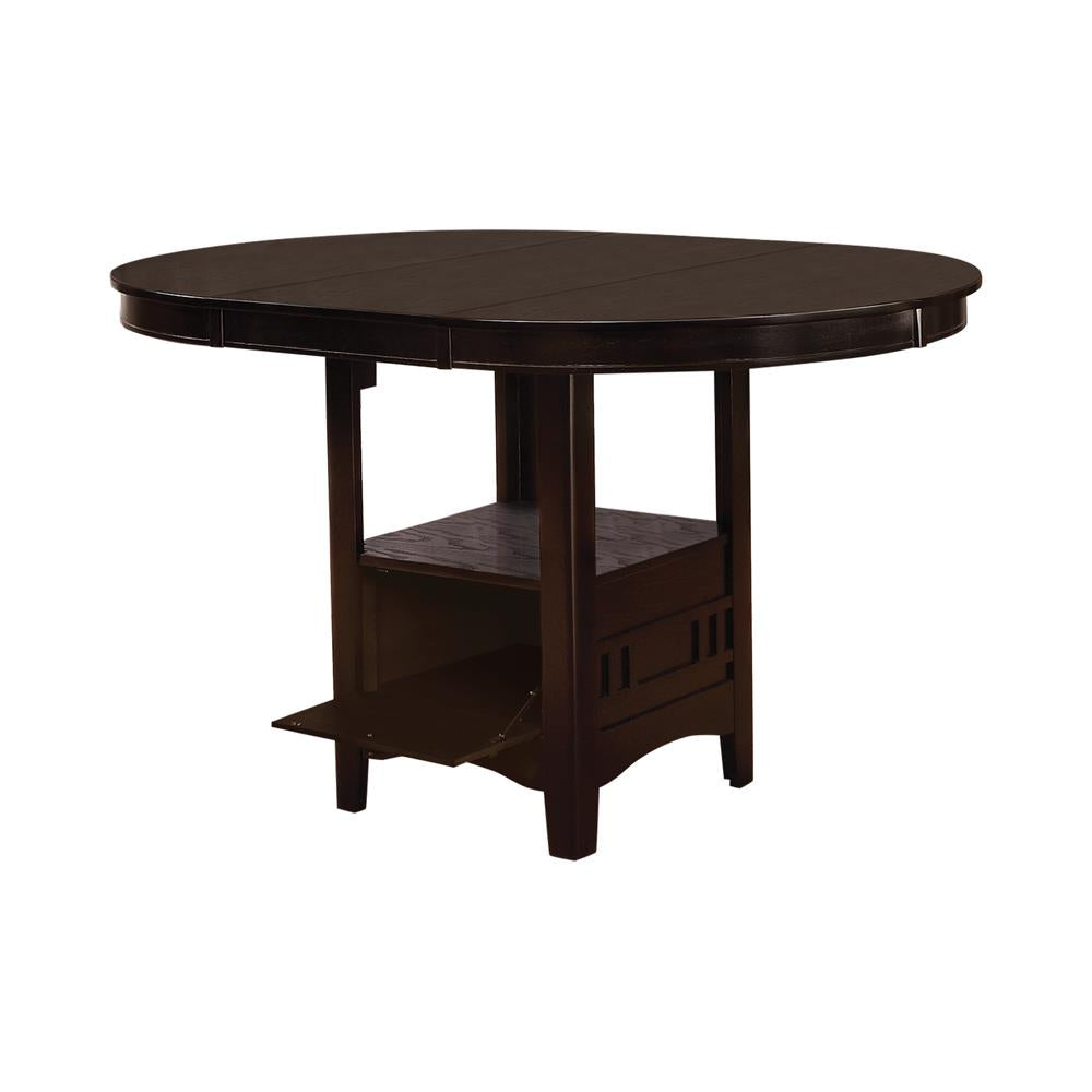 Lavon Espresso Oval Counter Height Table - 102888 - Luna Furniture - Dallas Store