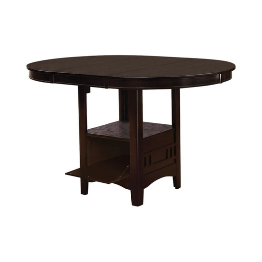 Lavon Espresso Oval Counter Height Table - 102888 - Luna Furniture - Dallas Store