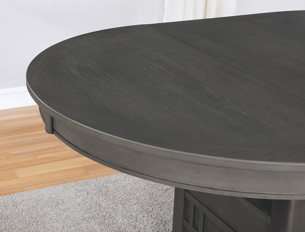 Lavon Medium Gray Dining Table with Storage - 108211 - Luna Furniture - Dallas Store