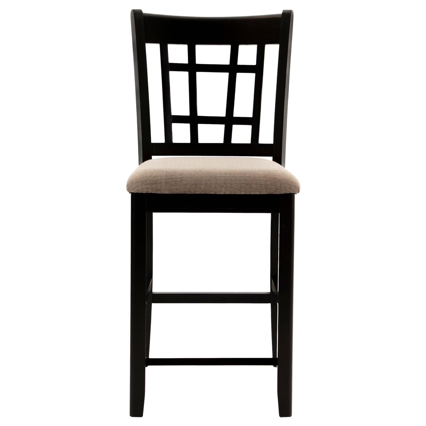 Lavon Tan/Espresso Lattice Back Counter Stools, Set of 2 - 105279 - Luna Furniture - Dallas Store