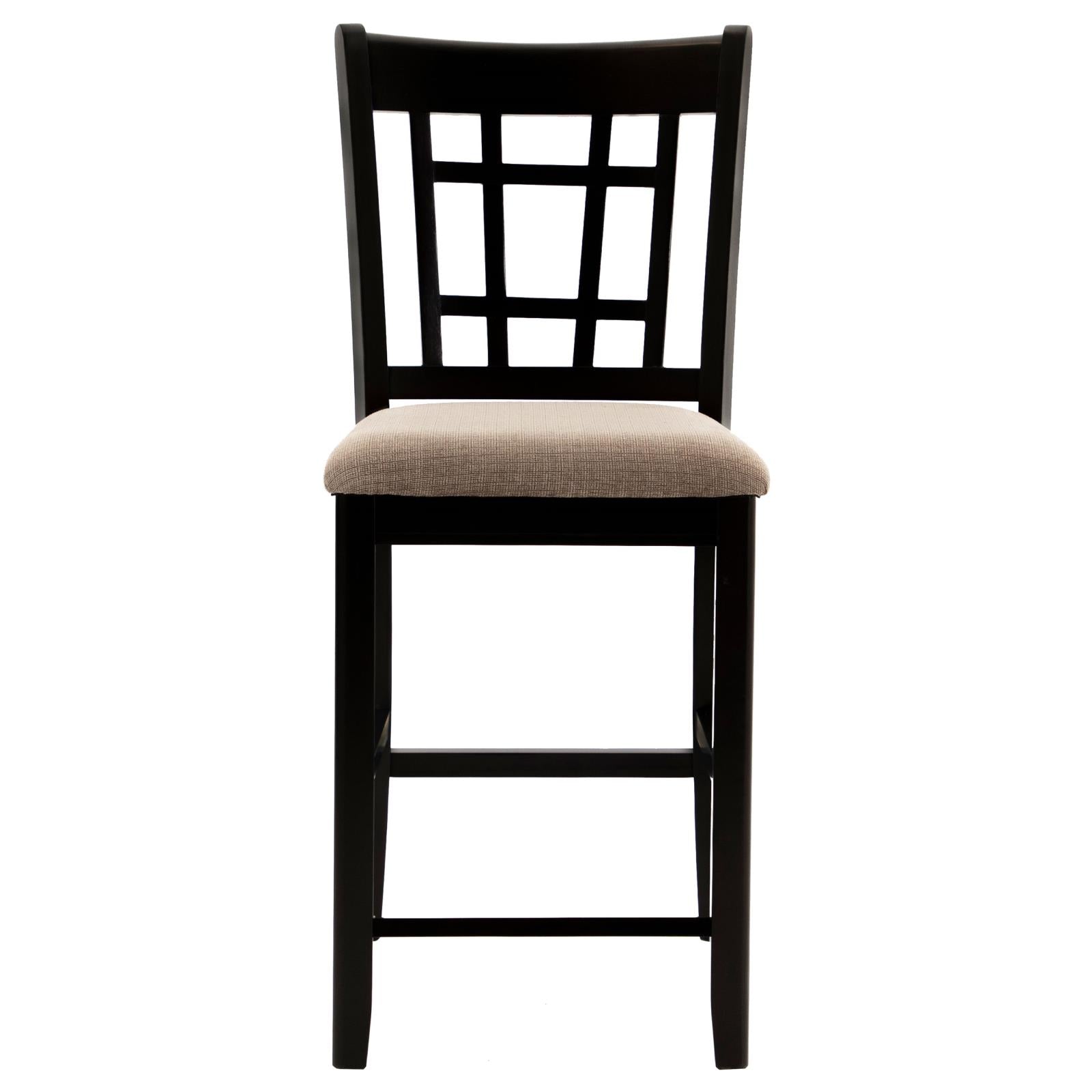 Lavon Tan/Espresso Lattice Back Counter Stools, Set of 2 - 105279 - Luna Furniture - Dallas Store