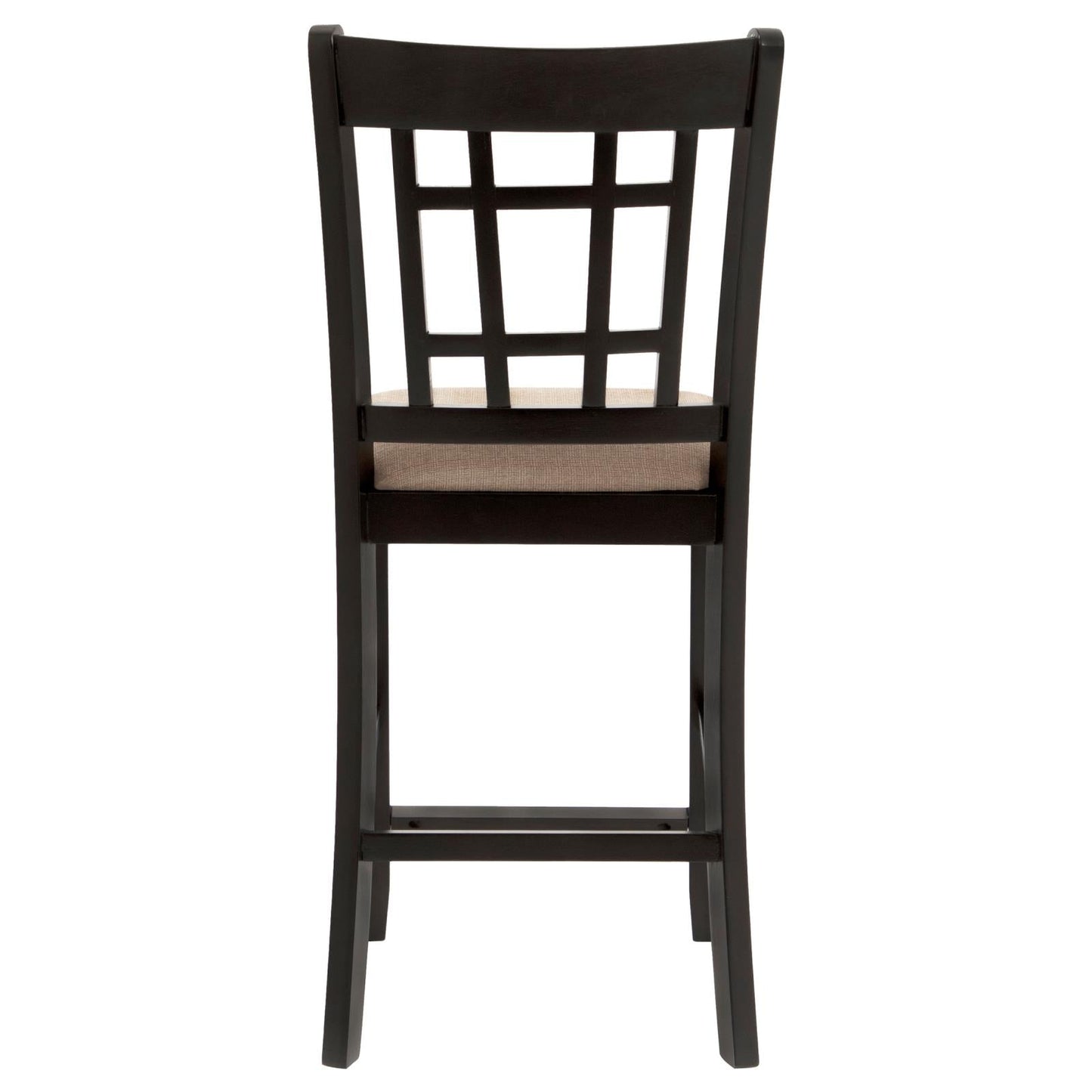 Lavon Tan/Espresso Lattice Back Counter Stools, Set of 2 - 105279 - Luna Furniture - Dallas Store