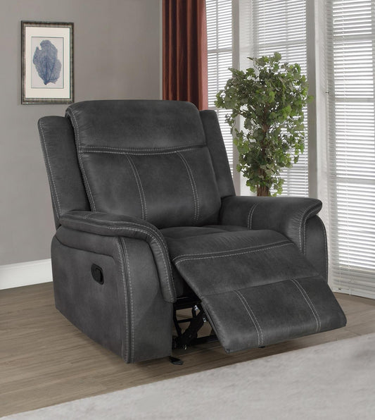 Lawrence Upholstered Tufted Back Glider Recliner - 603506 - Luna Furniture - Dallas Store