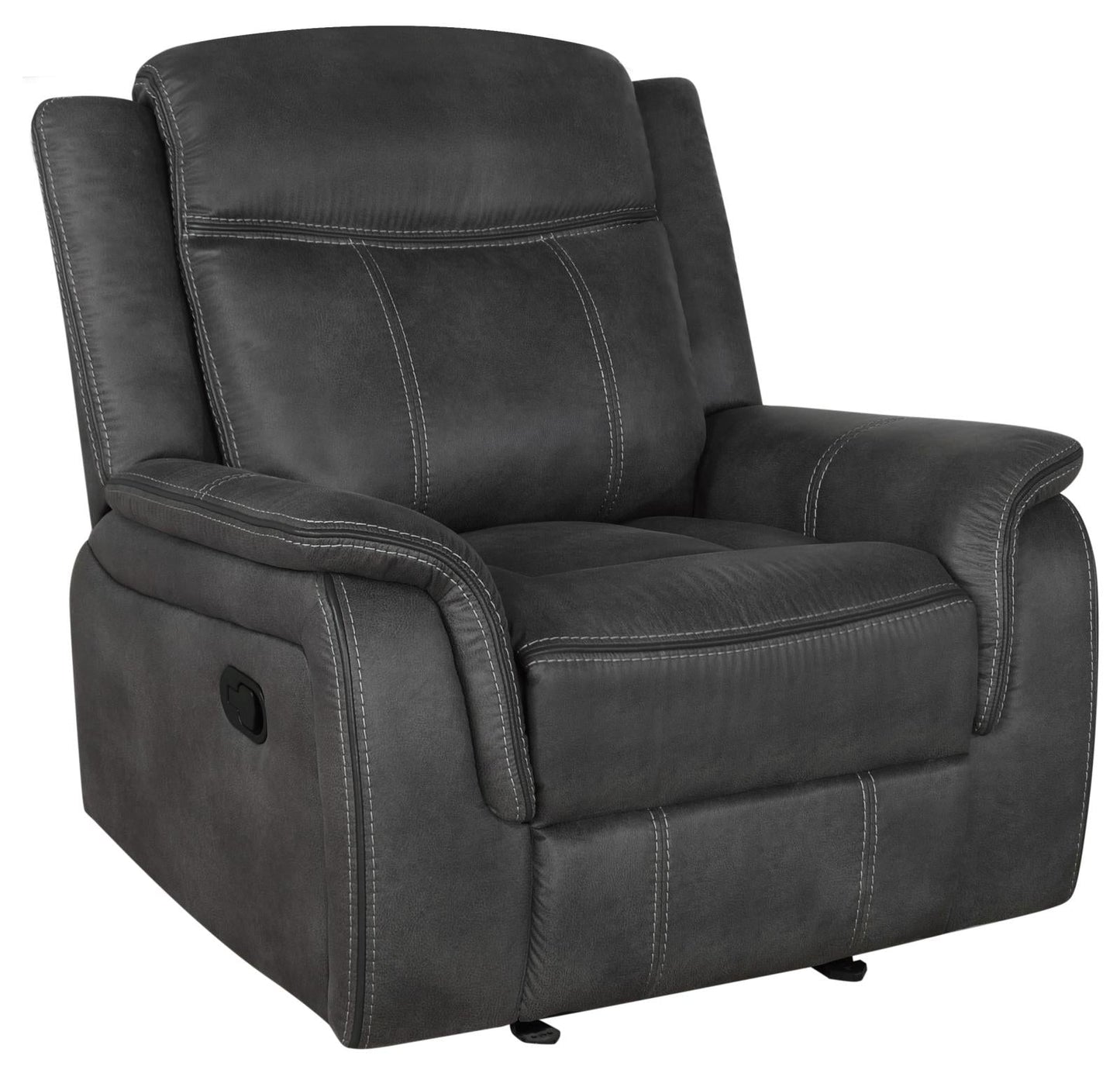 Lawrence Upholstered Tufted Back Glider Recliner - 603506 - Luna Furniture - Dallas Store