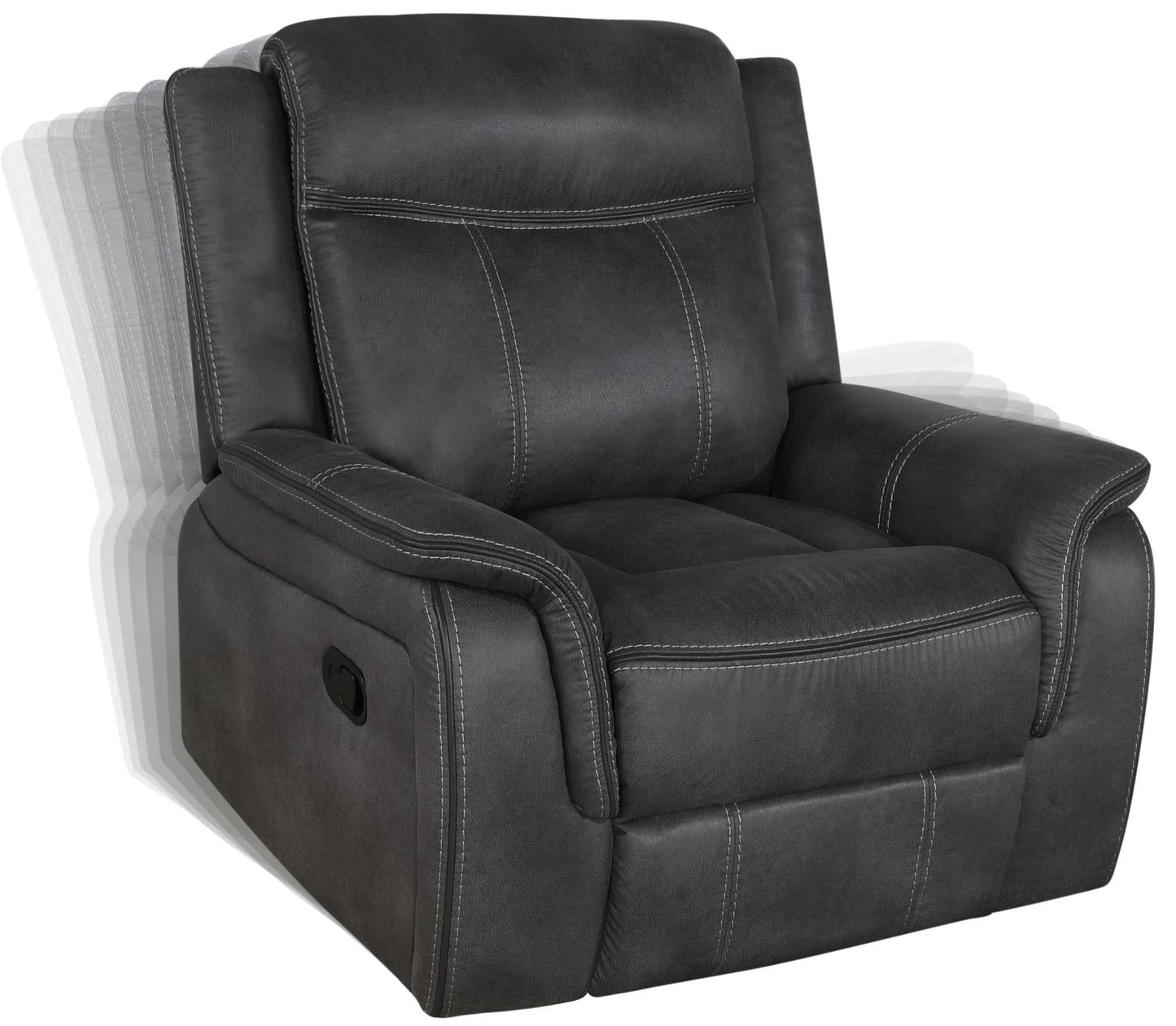 Lawrence Upholstered Tufted Back Glider Recliner - 603506 - Luna Furniture - Dallas Store