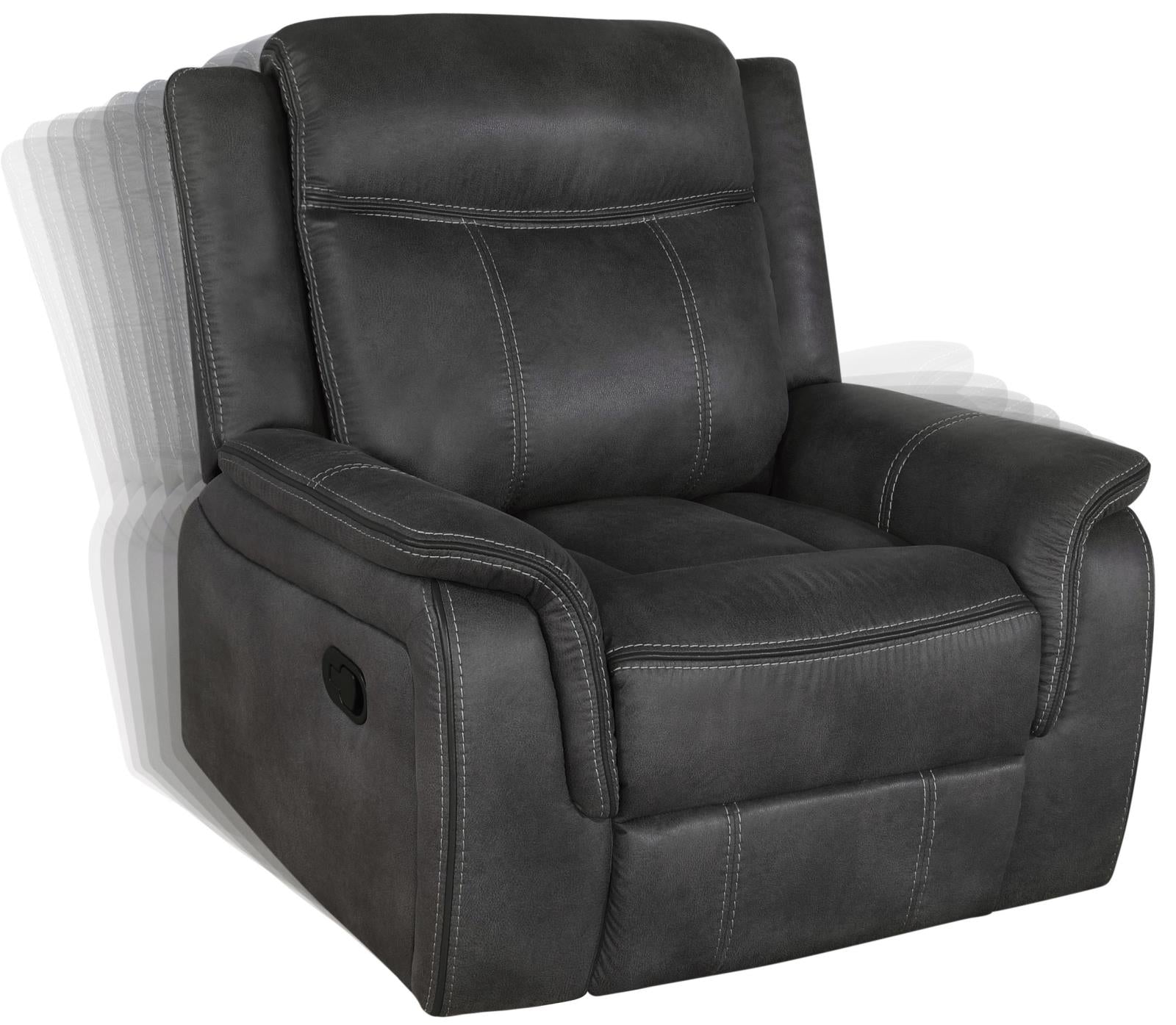 Lawrence Upholstered Tufted Back Glider Recliner - 603506 - Luna Furniture - Dallas Store