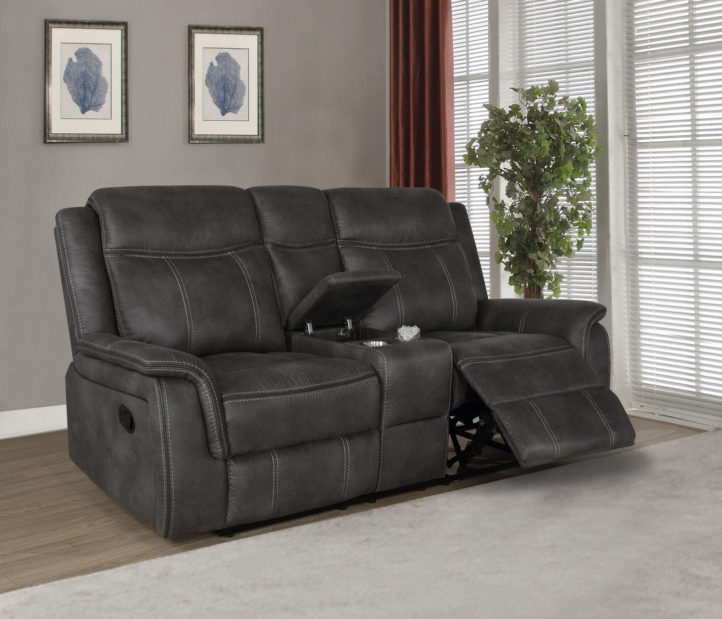 Lawrence Upholstered Tufted Back Motion Loveseat - 603505 - Luna Furniture - Dallas Store