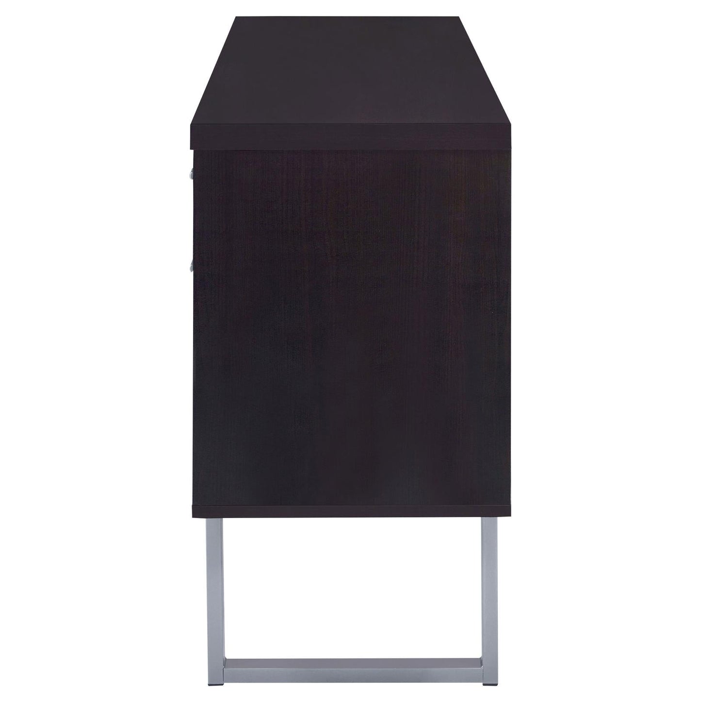 Lawtey Cappuccino 5-Drawer Credenza with Adjustable Shelf - 801522 - Luna Furniture - Dallas Store