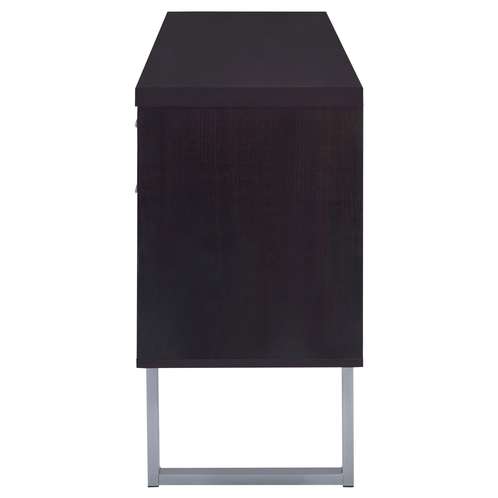 Lawtey Cappuccino 5-Drawer Credenza with Adjustable Shelf - 801522 - Luna Furniture - Dallas Store