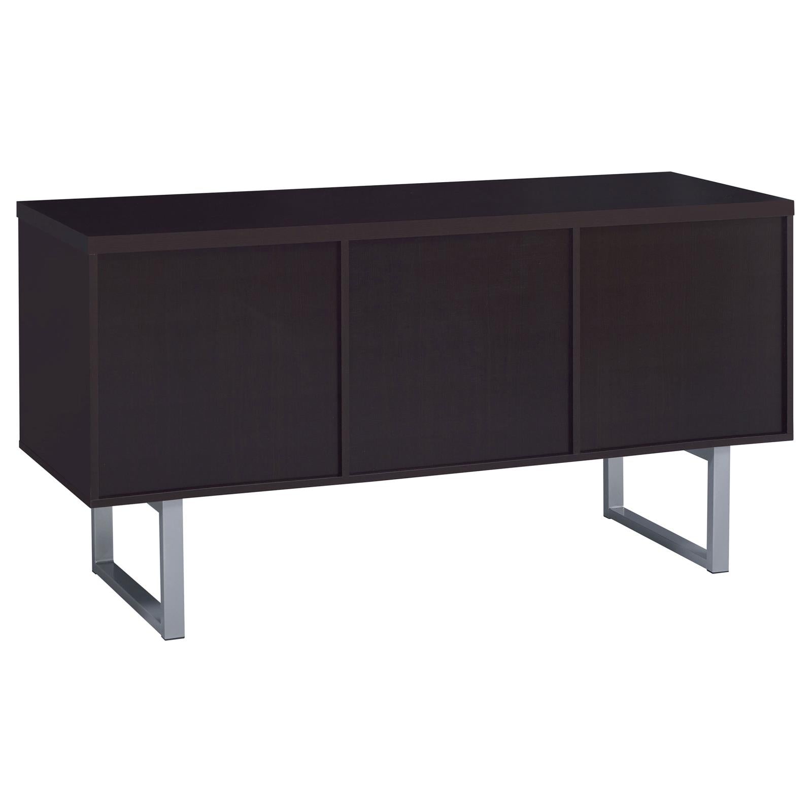 Lawtey Cappuccino 5-Drawer Credenza with Adjustable Shelf - 801522 - Luna Furniture - Dallas Store