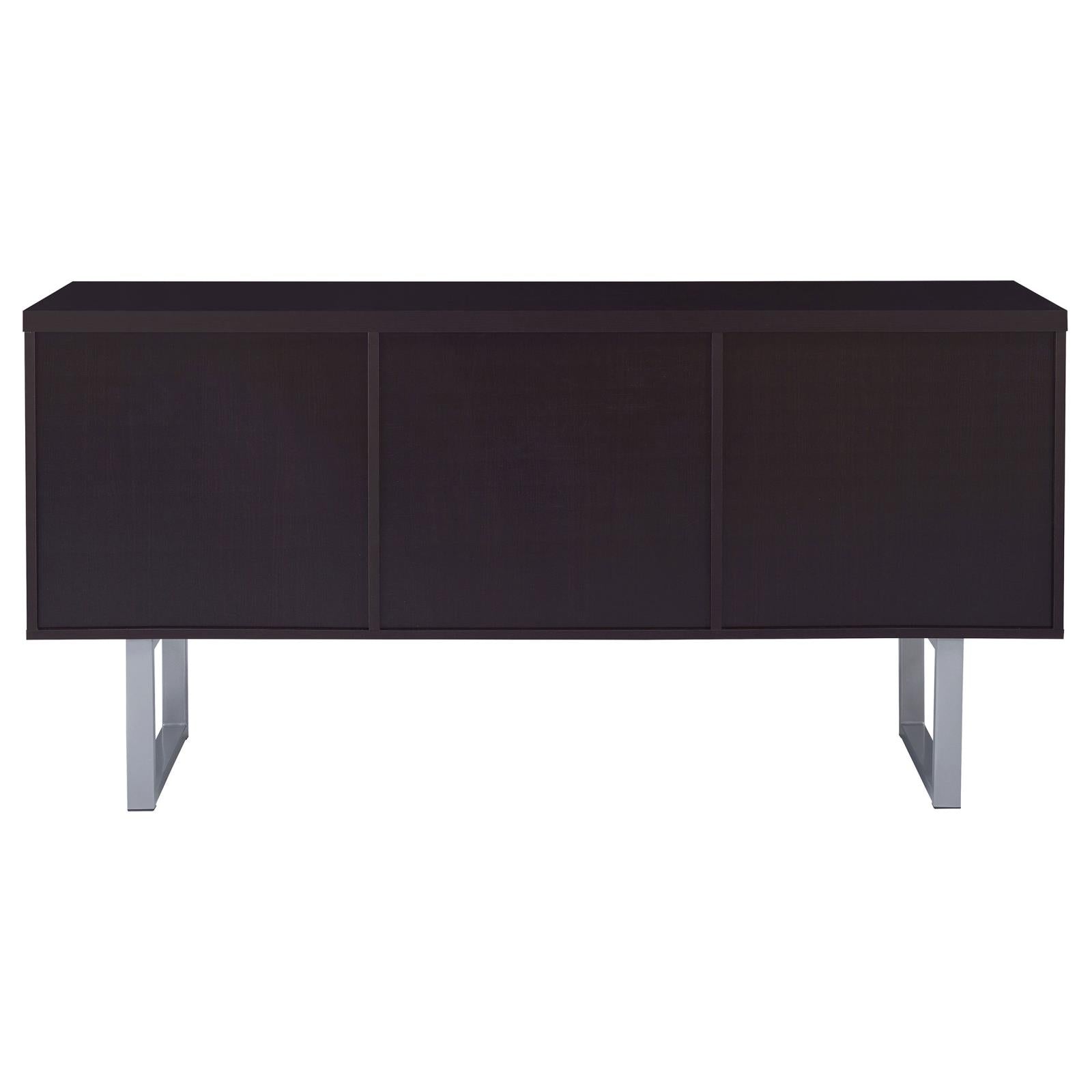 Lawtey Cappuccino 5-Drawer Credenza with Adjustable Shelf - 801522 - Luna Furniture - Dallas Store