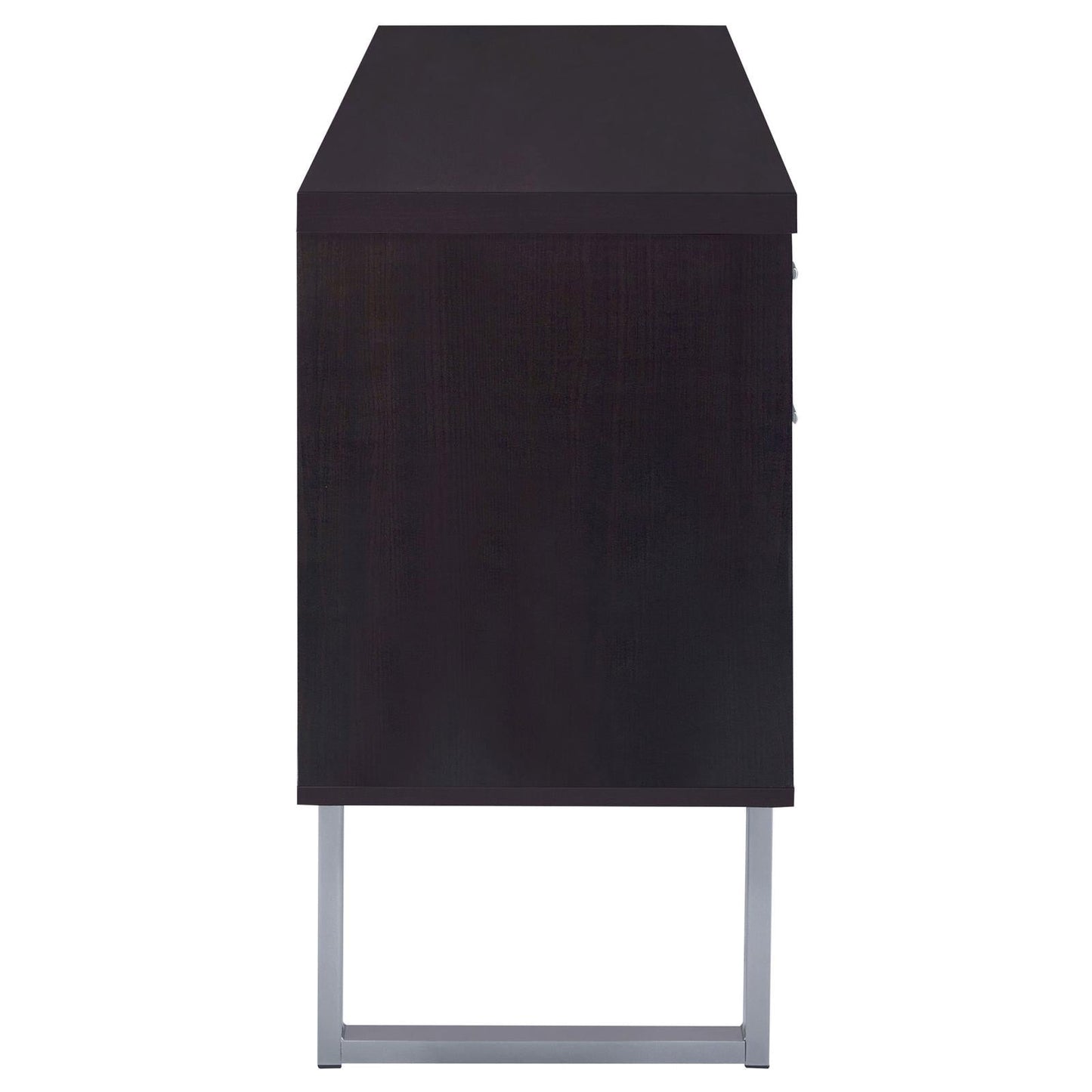 Lawtey Cappuccino 5-Drawer Credenza with Adjustable Shelf - 801522 - Luna Furniture - Dallas Store
