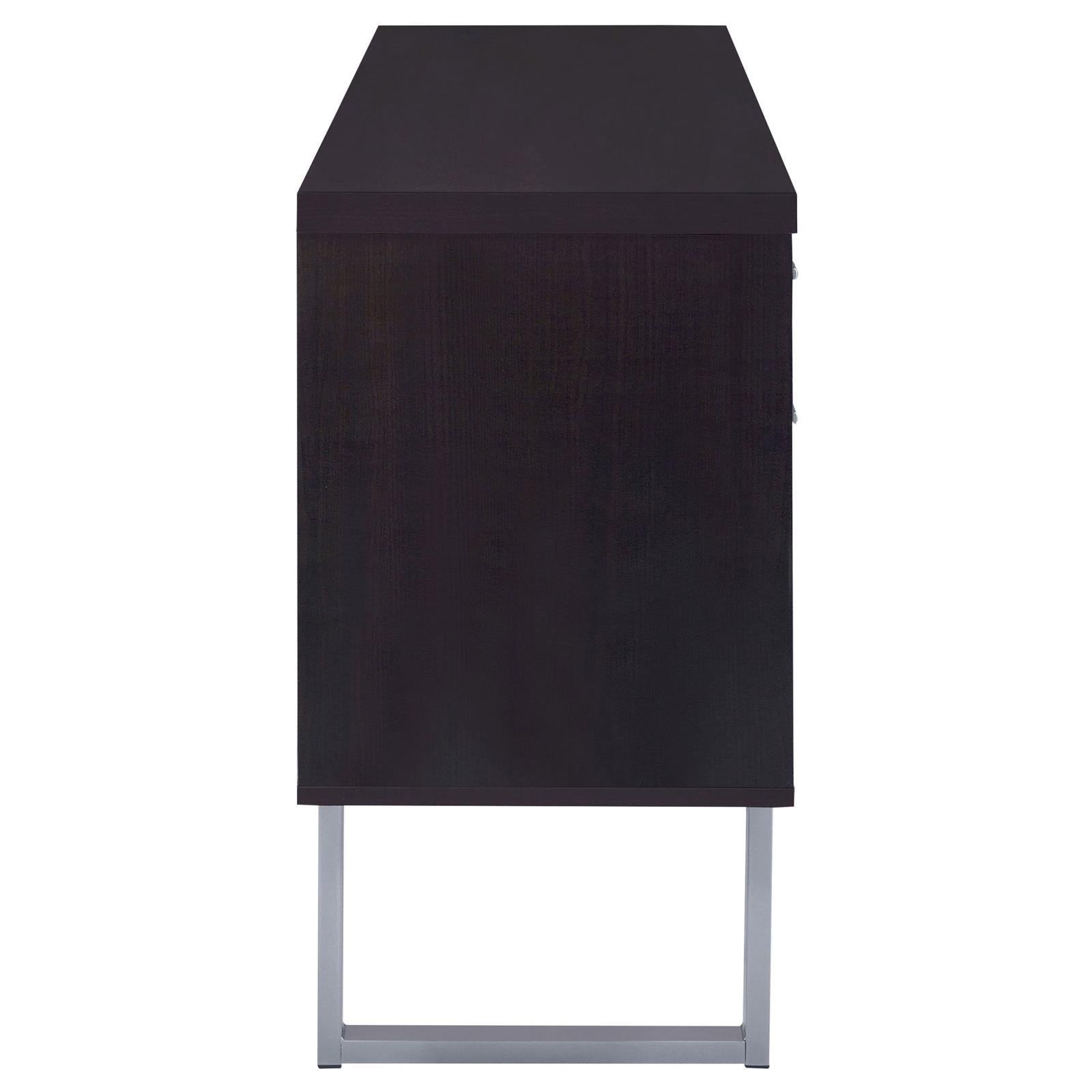 Lawtey Cappuccino 5-Drawer Credenza with Adjustable Shelf - 801522 - Luna Furniture - Dallas Store