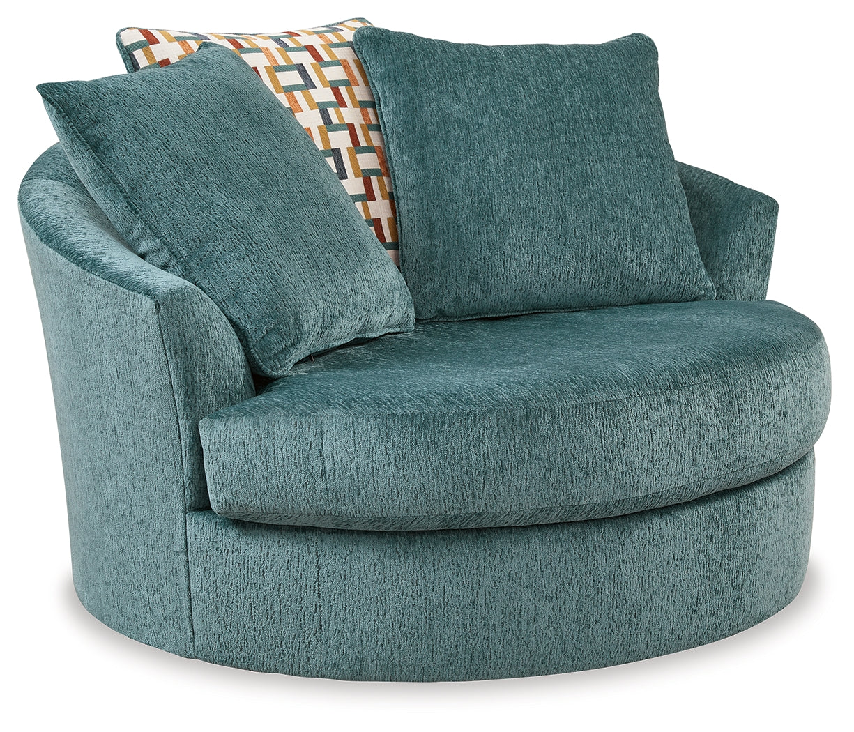 Laylabrook Teal Oversized Swivel Accent Chair - 9220621 - Luna Furniture - Dallas Store