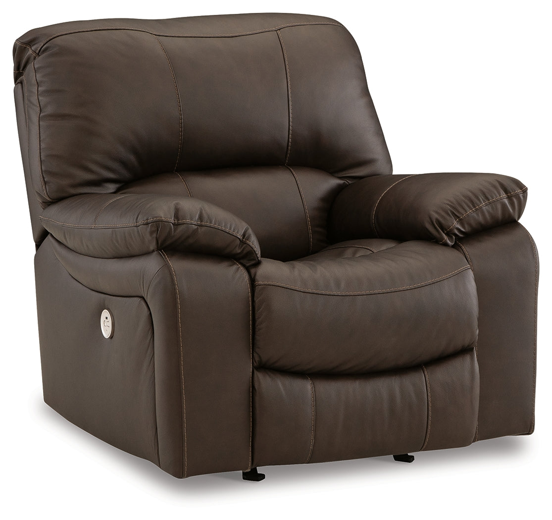 Leesworth Dark Brown Power Recliner - U4380898 - Luna Furniture - Dallas Store