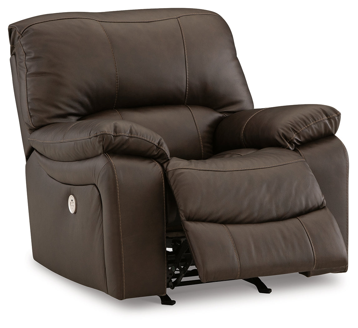 Leesworth Dark Brown Power Recliner - U4380898 - Luna Furniture - Dallas Store