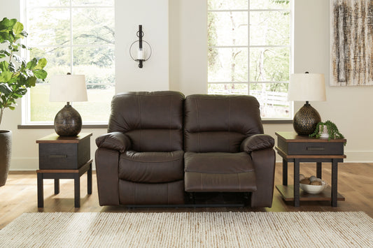 Leesworth Dark Brown Power Reclining Loveseat - U4380874 - Luna Furniture - Dallas Store