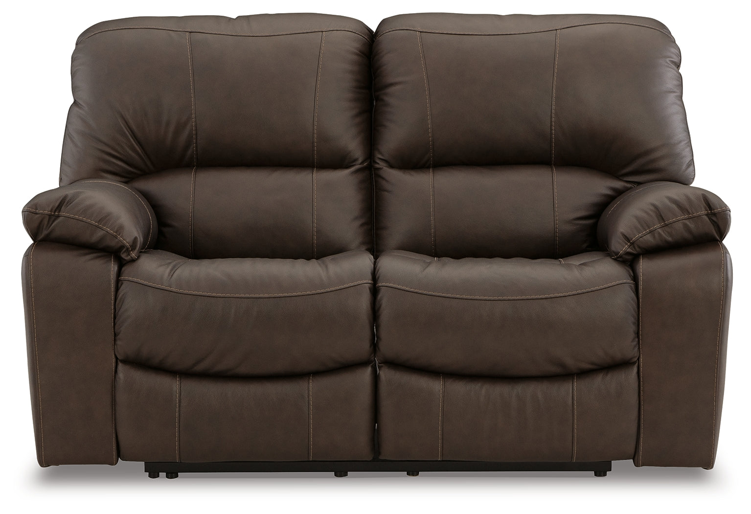 Leesworth Dark Brown Power Reclining Loveseat - U4380874 - Luna Furniture - Dallas Store