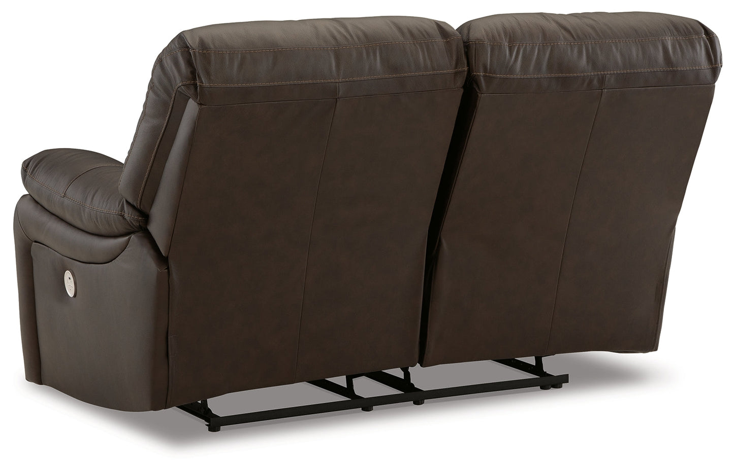 Leesworth Dark Brown Power Reclining Loveseat - U4380874 - Luna Furniture - Dallas Store