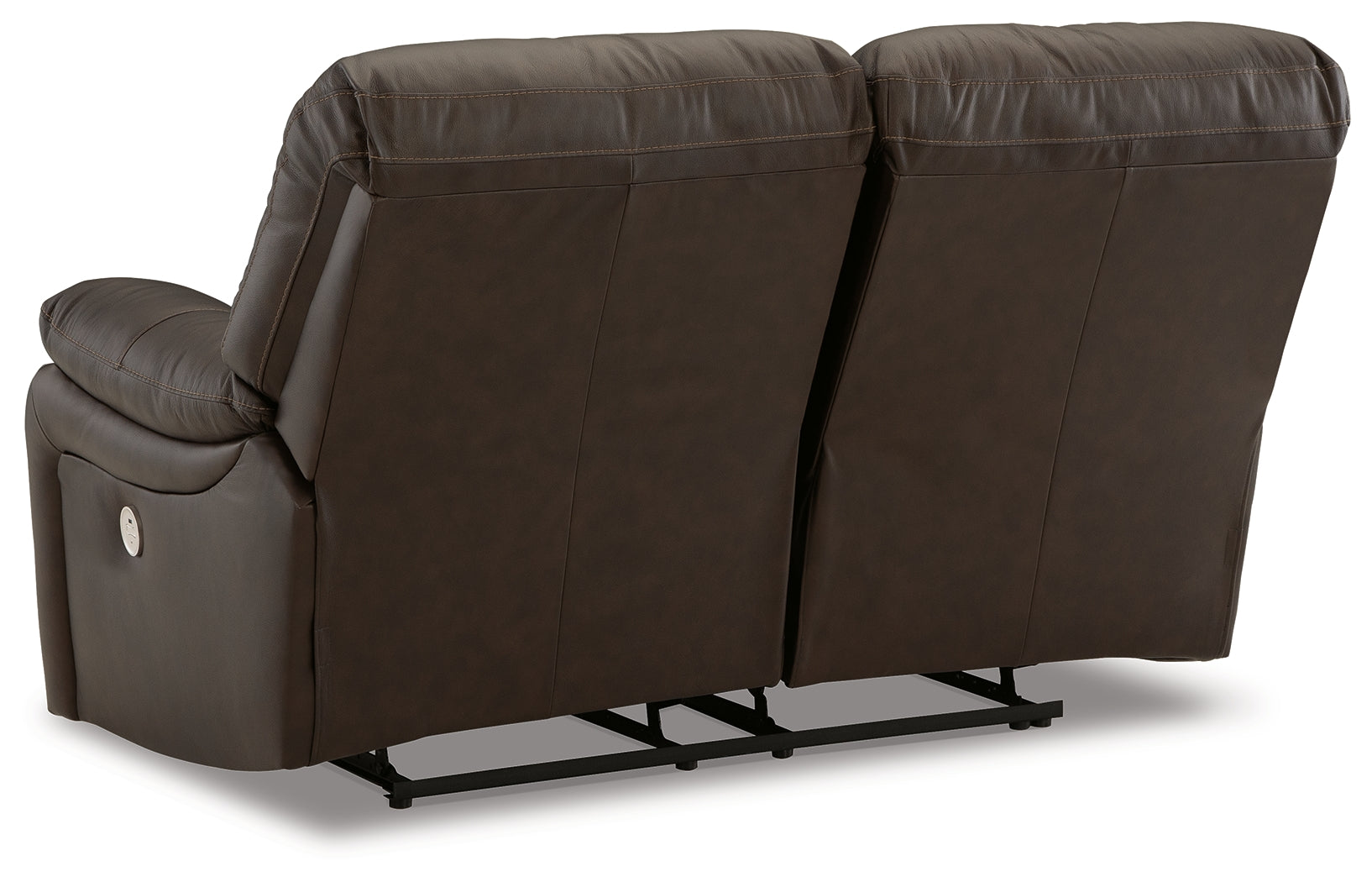 Leesworth Dark Brown Power Reclining Loveseat - U4380874 - Luna Furniture - Dallas Store