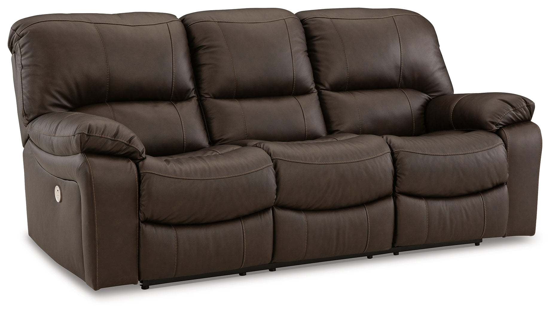 Leesworth Dark Brown Power Reclining Sofa - U4380887 - Luna Furniture - Dallas Store