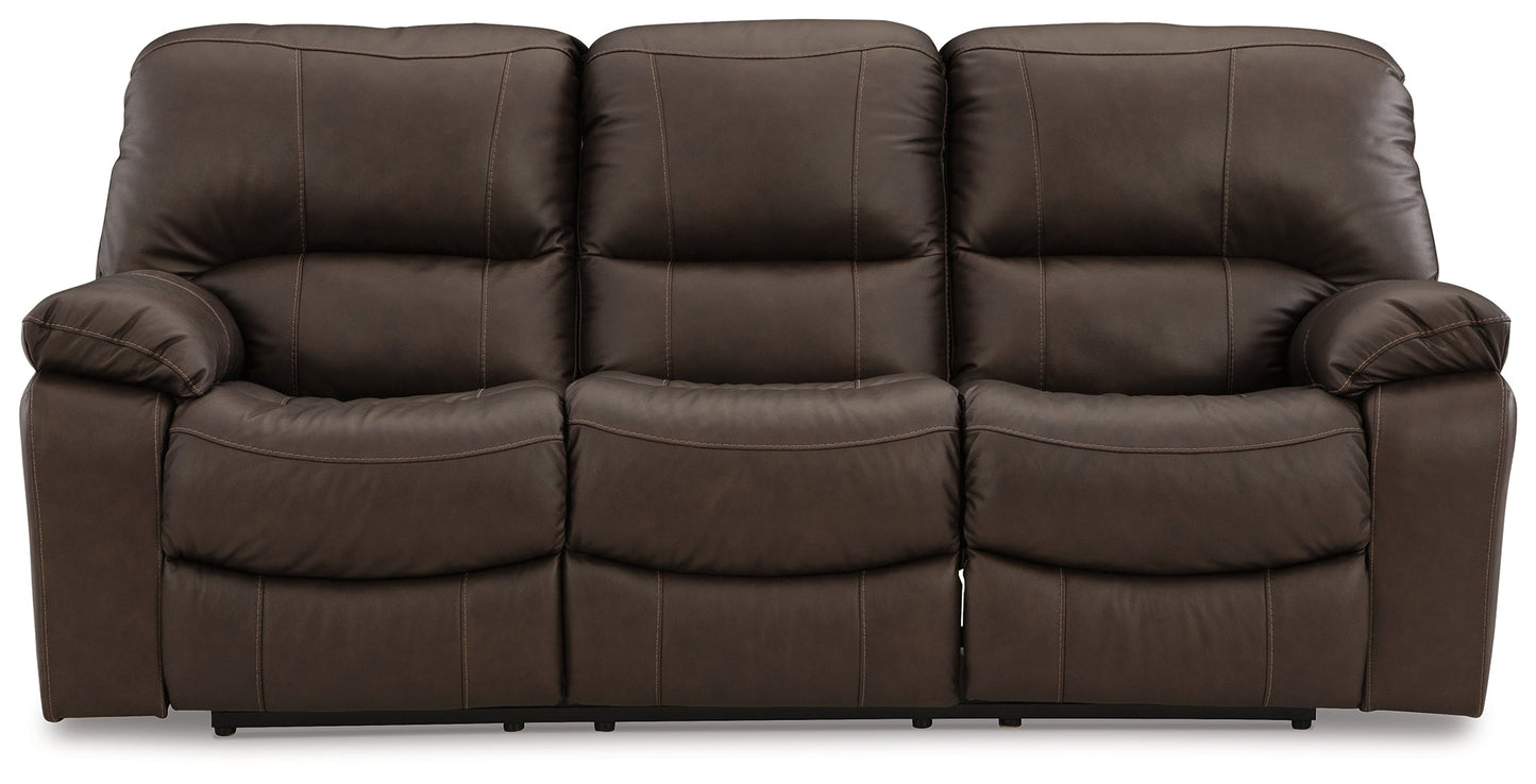 Leesworth Dark Brown Power Reclining Sofa - U4380887 - Luna Furniture - Dallas Store