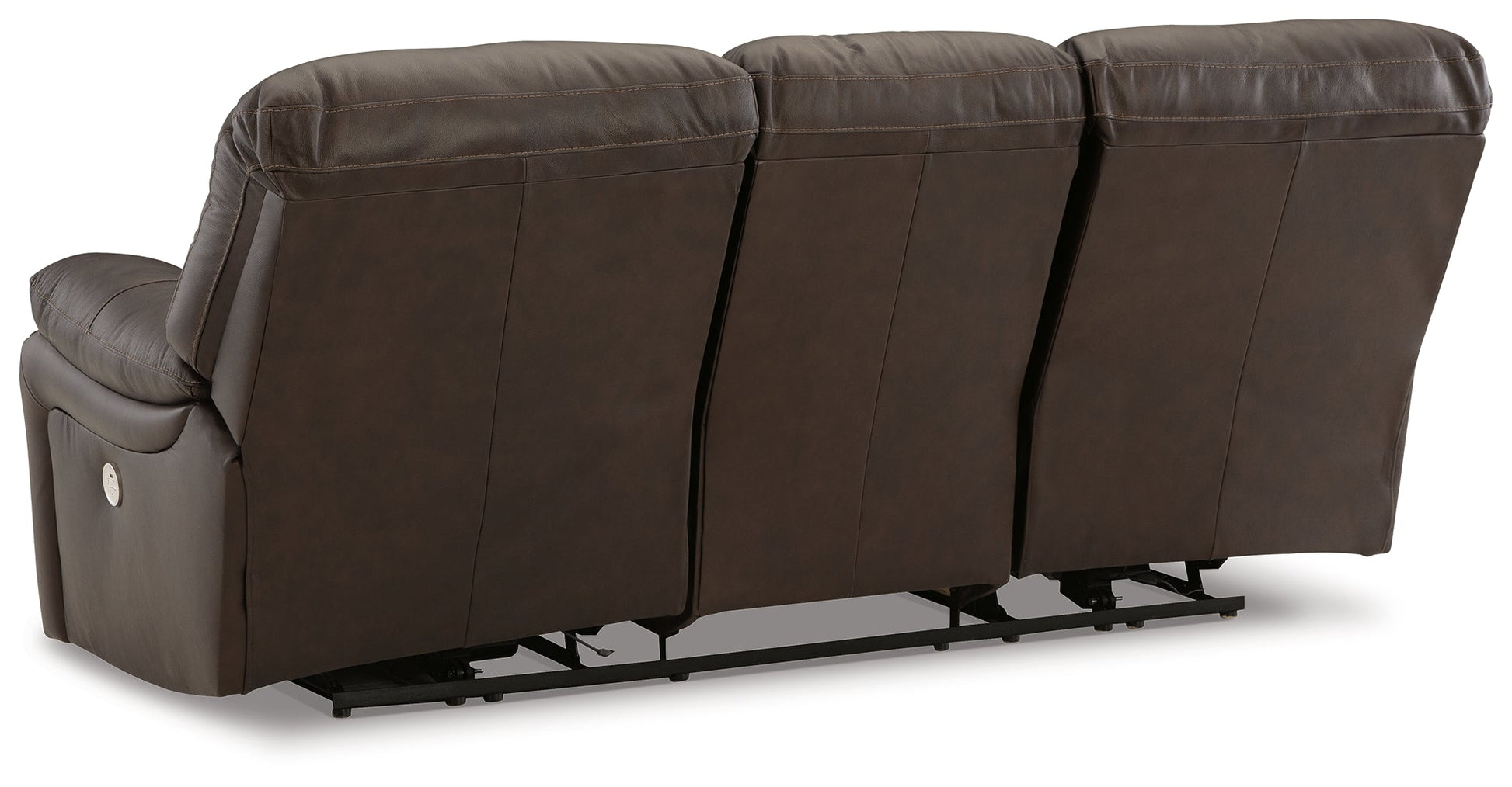 Leesworth Dark Brown Power Reclining Sofa - U4380887 - Luna Furniture - Dallas Store