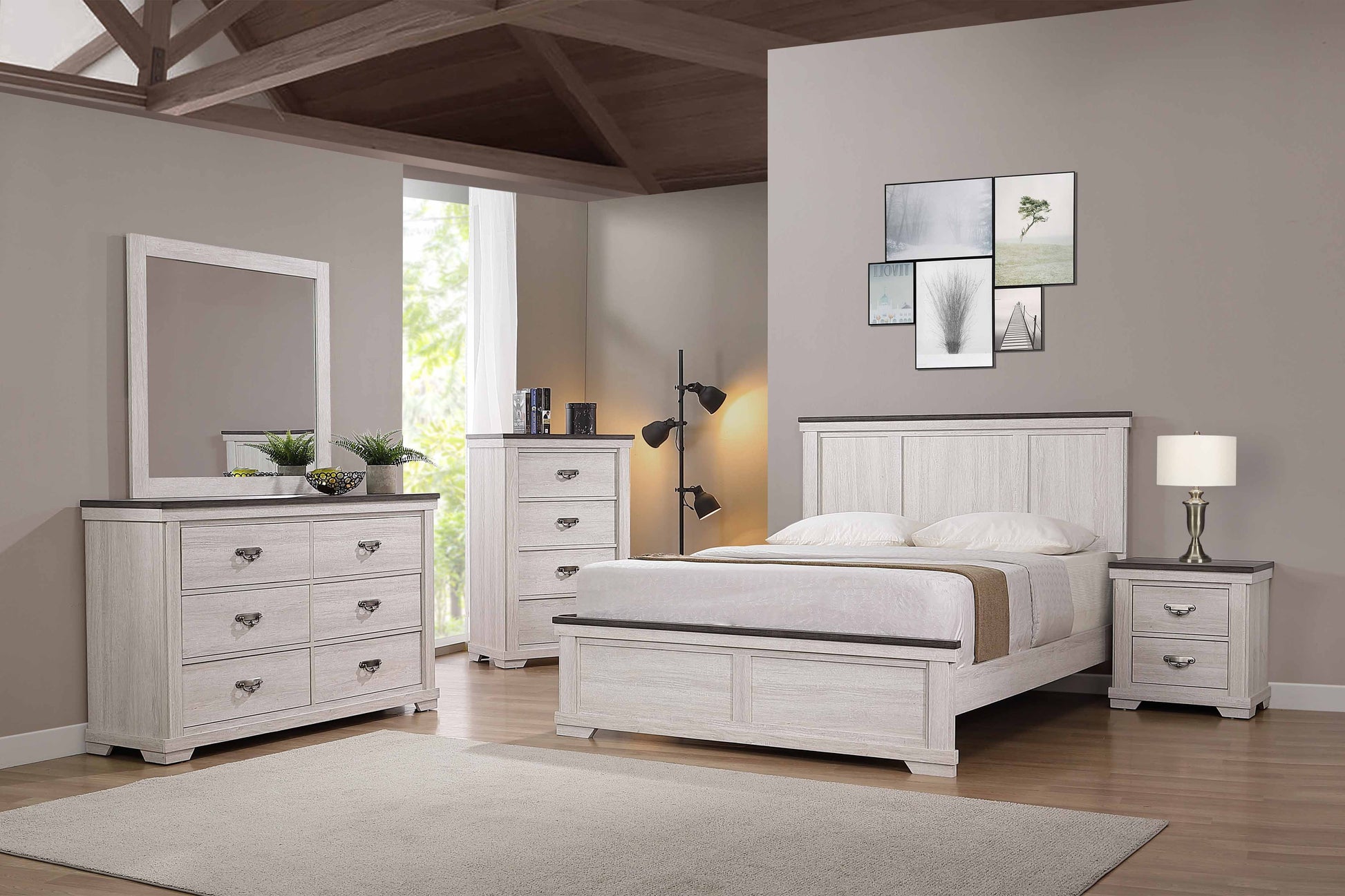 Leighton Cream/Brown Chest - B8180-4 - Luna Furniture - Dallas Store