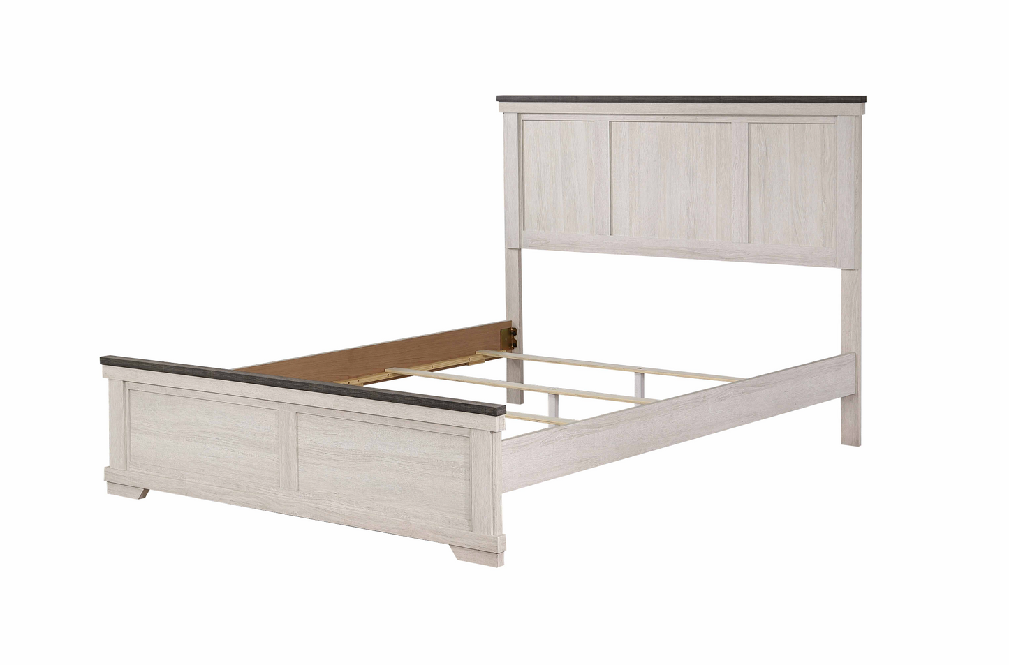 Leighton Cream/Brown King Panel Bed - SET | B8180-K-HBFB | B8180-KQ-RAIL - Luna Furniture - Dallas Store
