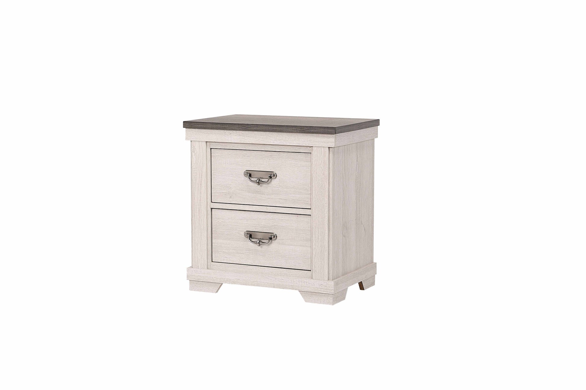 Leighton Cream/Brown Panel Bedroom Set - SET | B8180-Q-HBFB | B8180-KQ-RAIL | B8180-2 | B8180-4 - Luna Furniture - Dallas Store