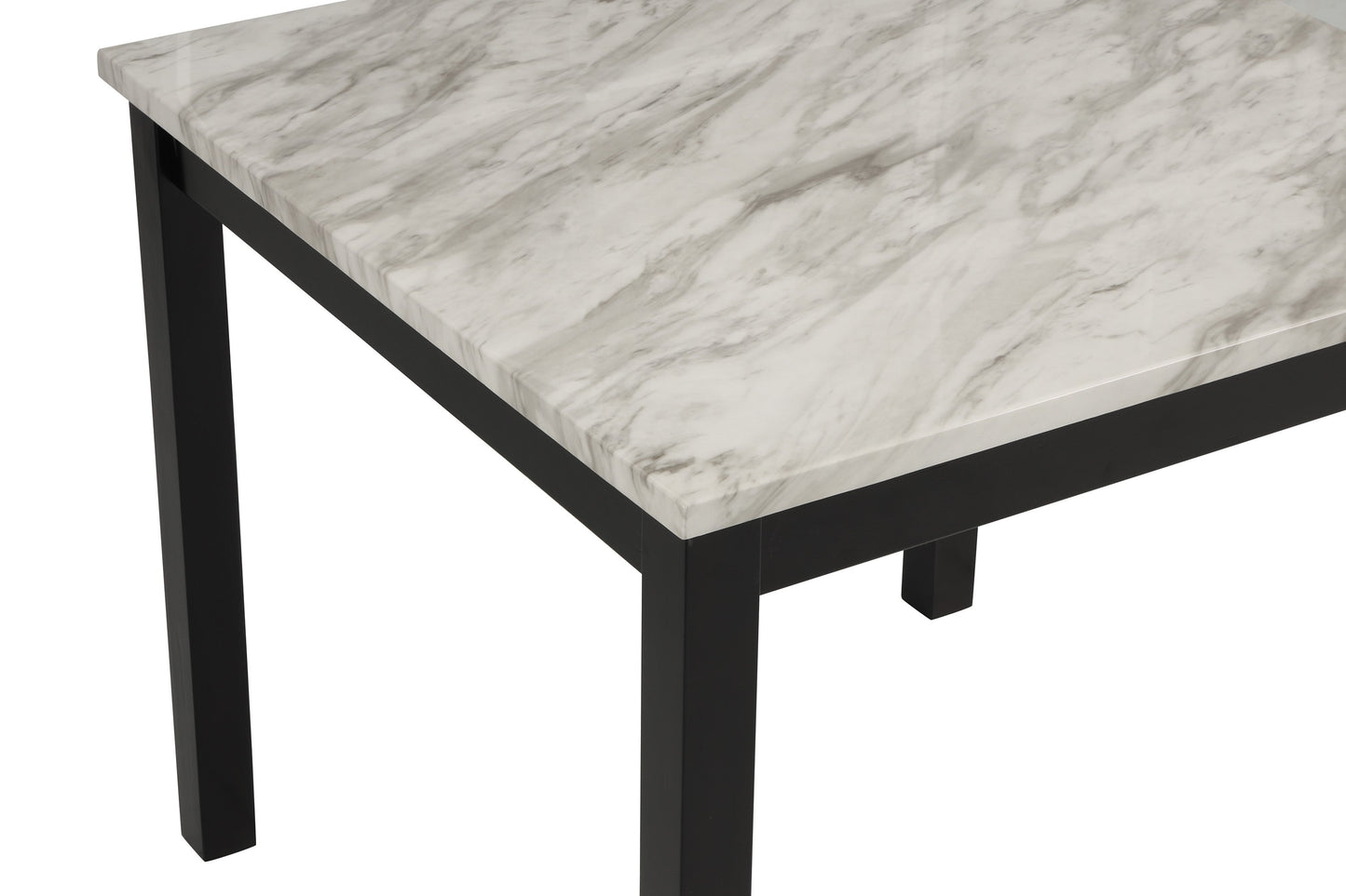 Lennon Black/White Velvet 5-Piece Counter Height Set - 1715SET - Luna Furniture - Dallas Store