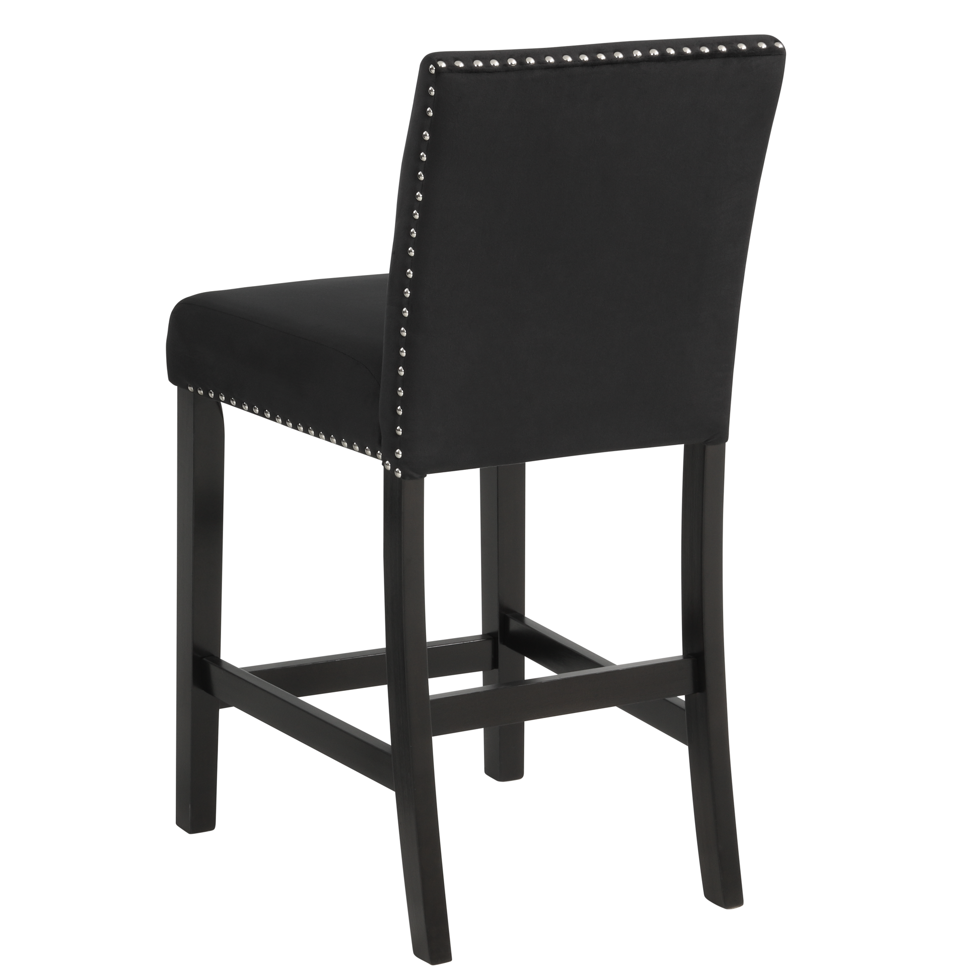 Lennon Black/White Velvet 5-Piece Counter Height Set - 1715SET - Luna Furniture - Dallas Store