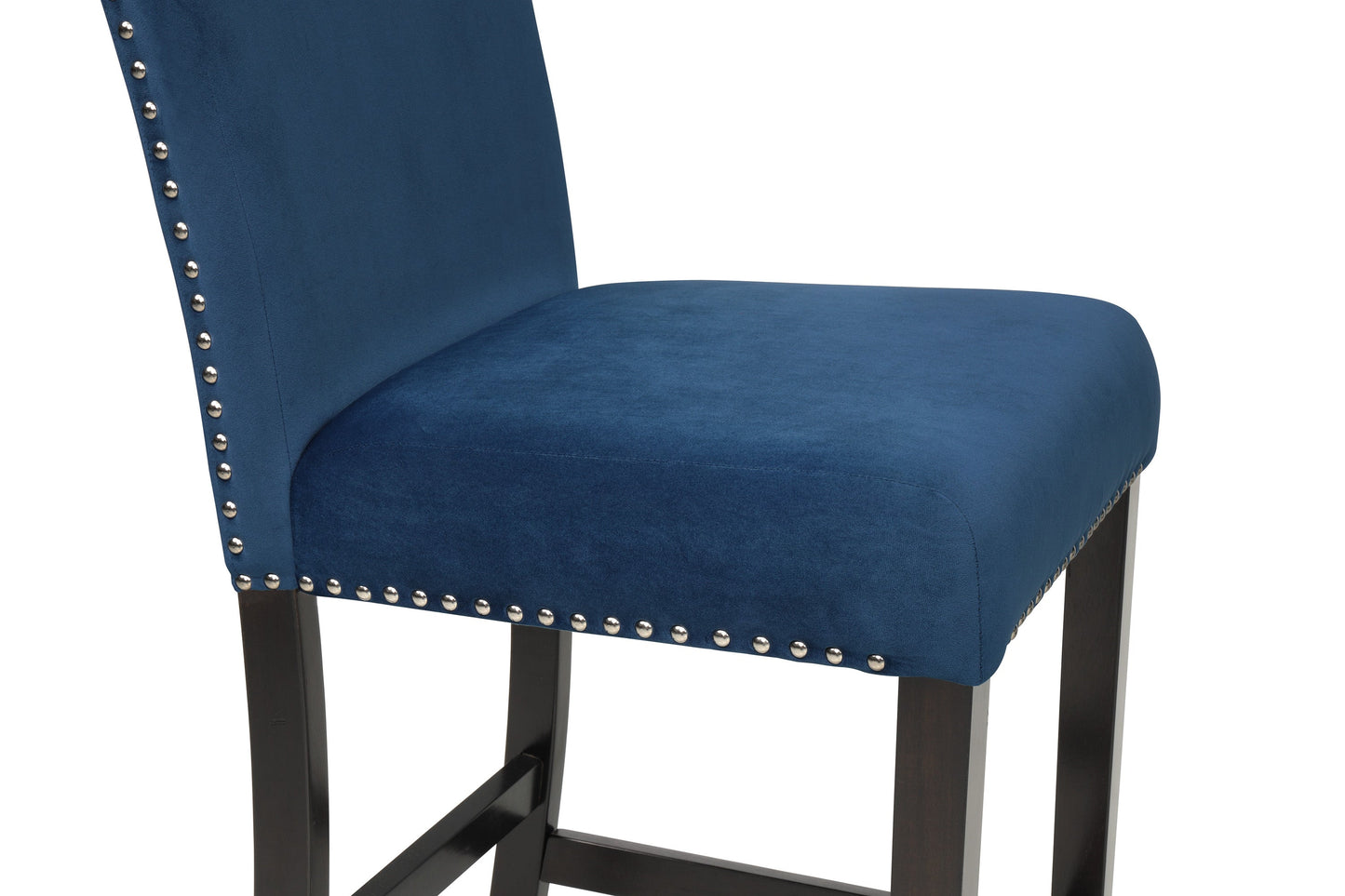 Lennon Blue/White Velvet 5-Piece Counter Height Set - 1715SET-RB - Luna Furniture - Dallas Store